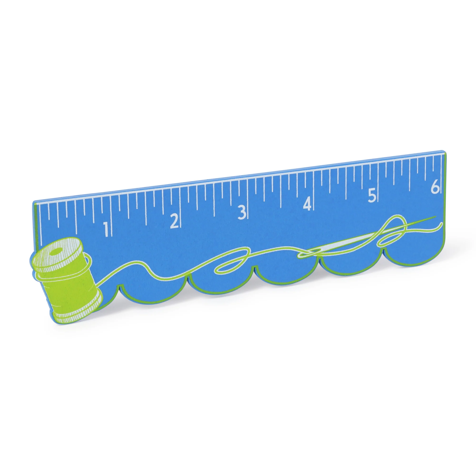 6" Wooden Ruler, Thread Spool - Image 2