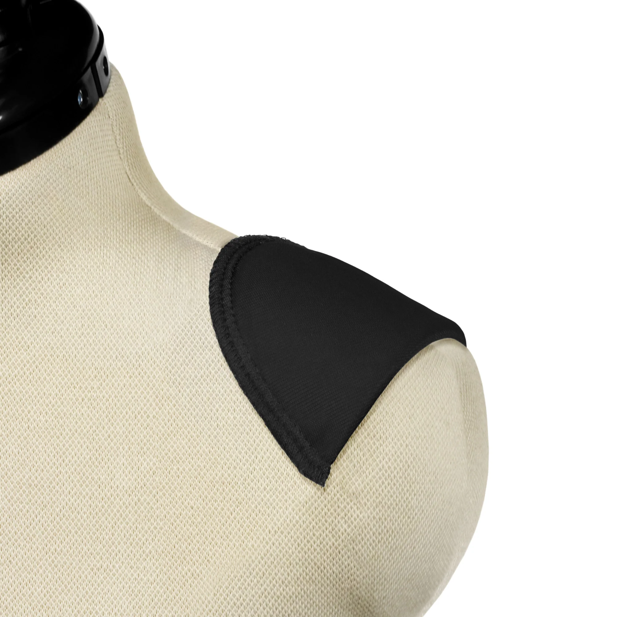 1/4" Covered All-Purpose Shoulder Pads, 2 pc, Black - Image 3