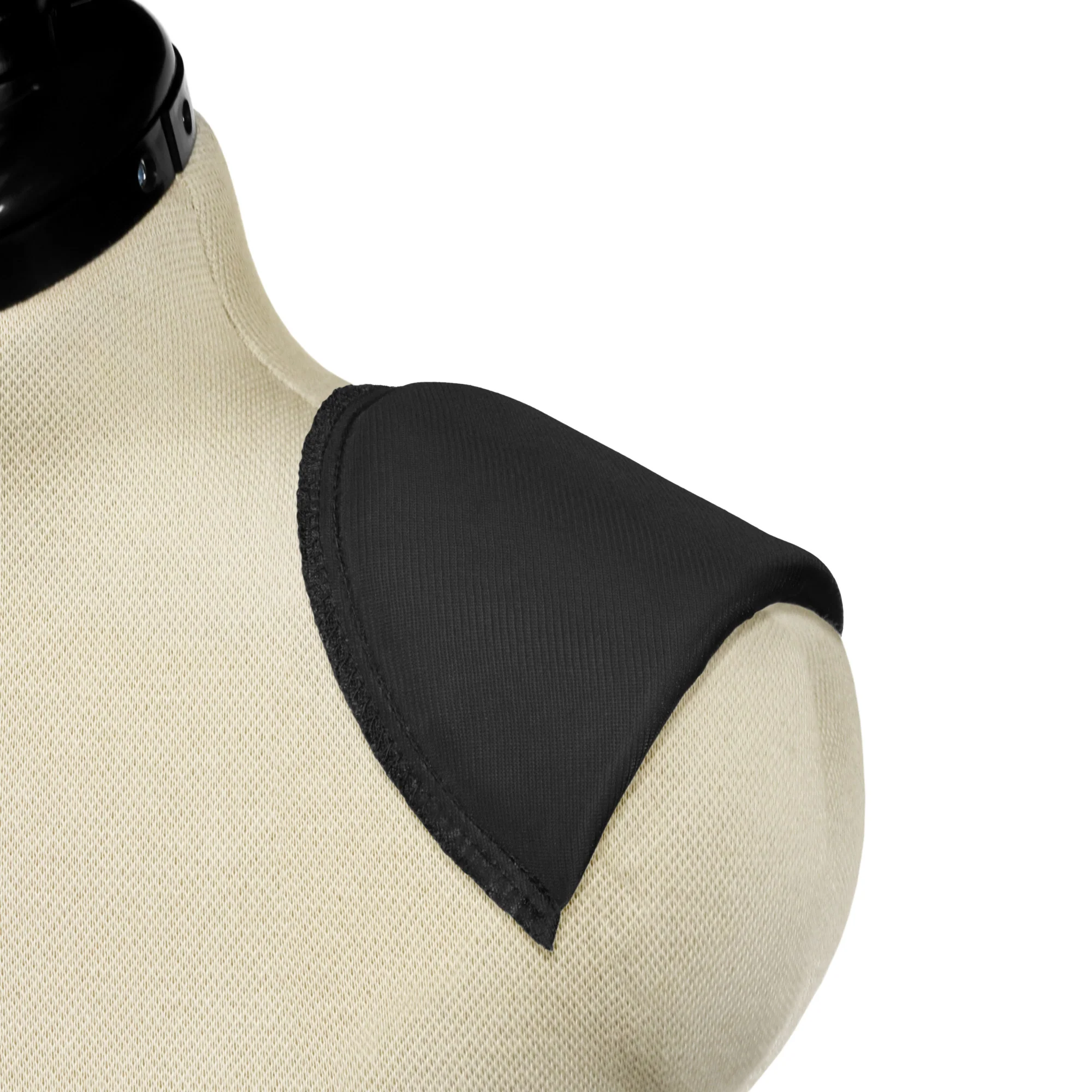 1/2" Covered All-Purpose Shoulder Pads, Black - Image 3