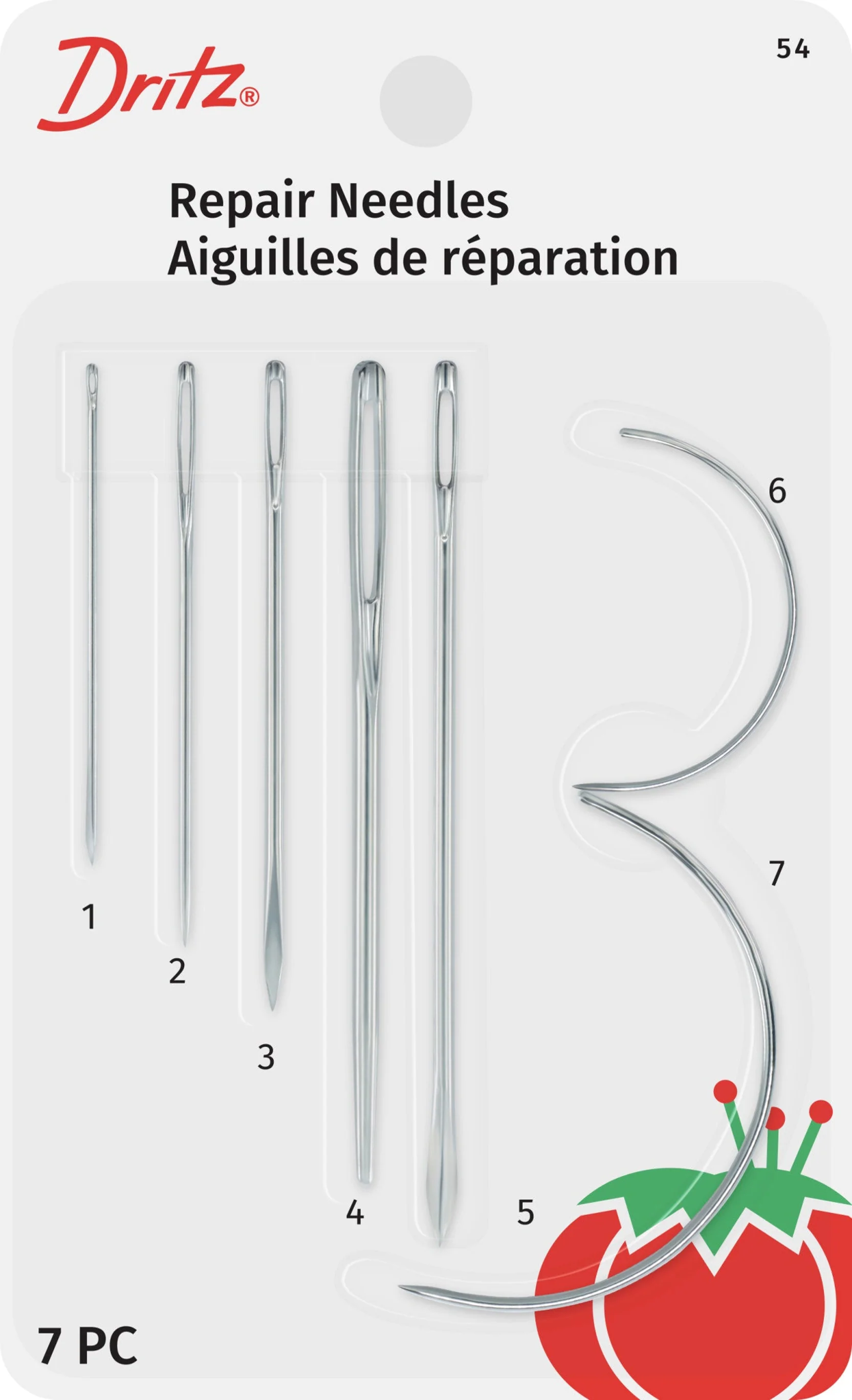 54 Needles Hand Repair Asst 7 pc