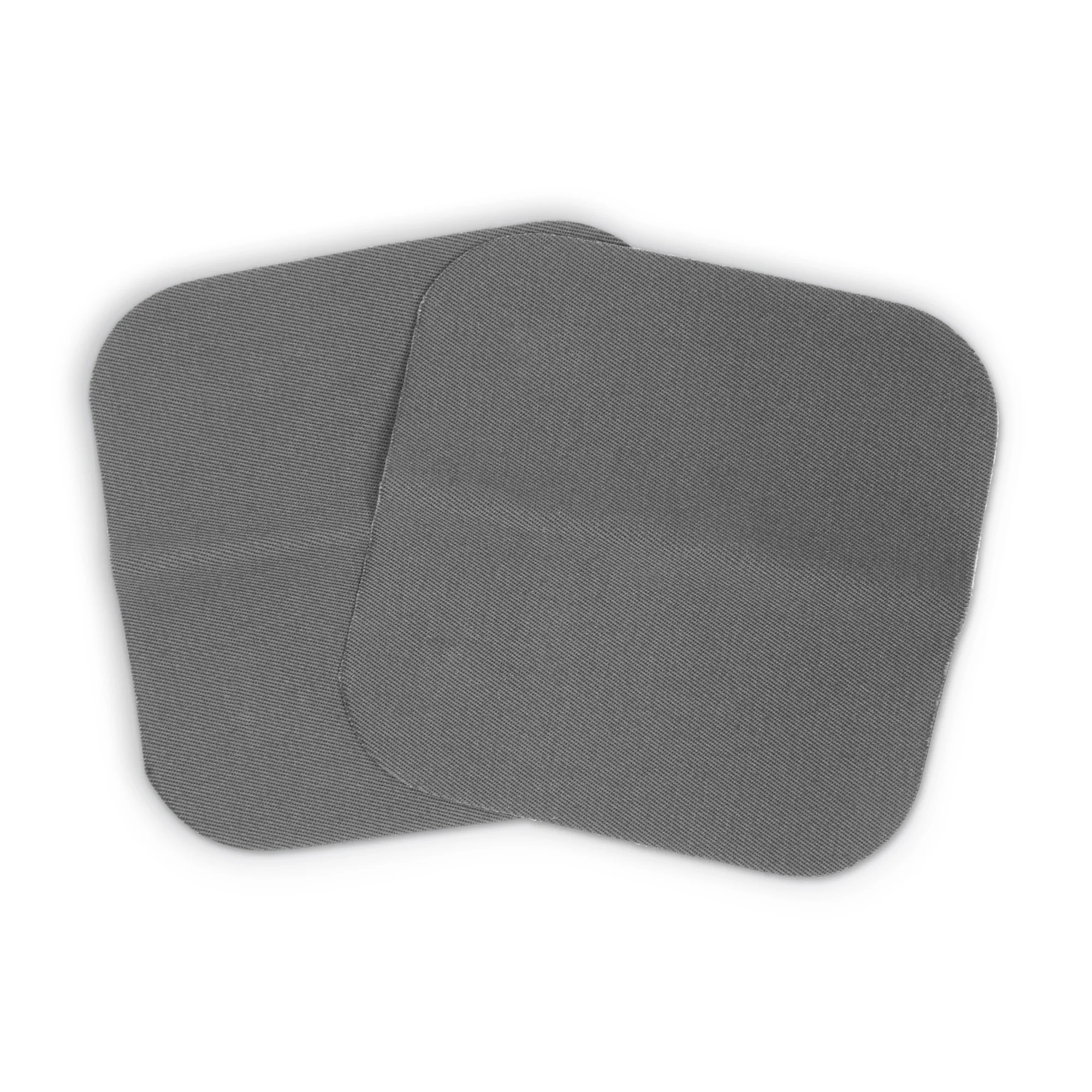 Twill Iron-On Patches, 5" x 5", 2 pc, Gray - Image 2