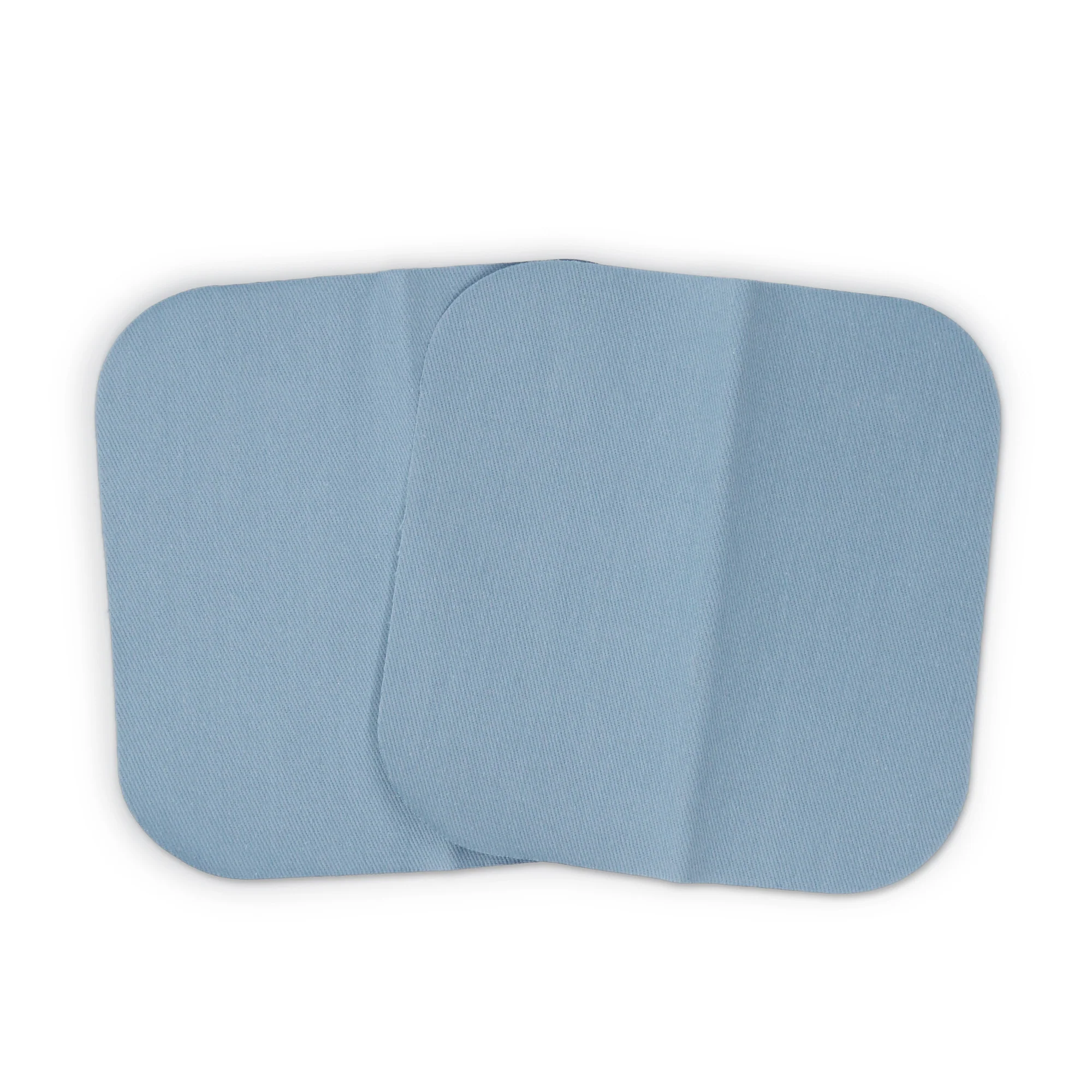 Twill Iron-On Patches, 5" x 5", 2 pc, Light Blue - Image 2
