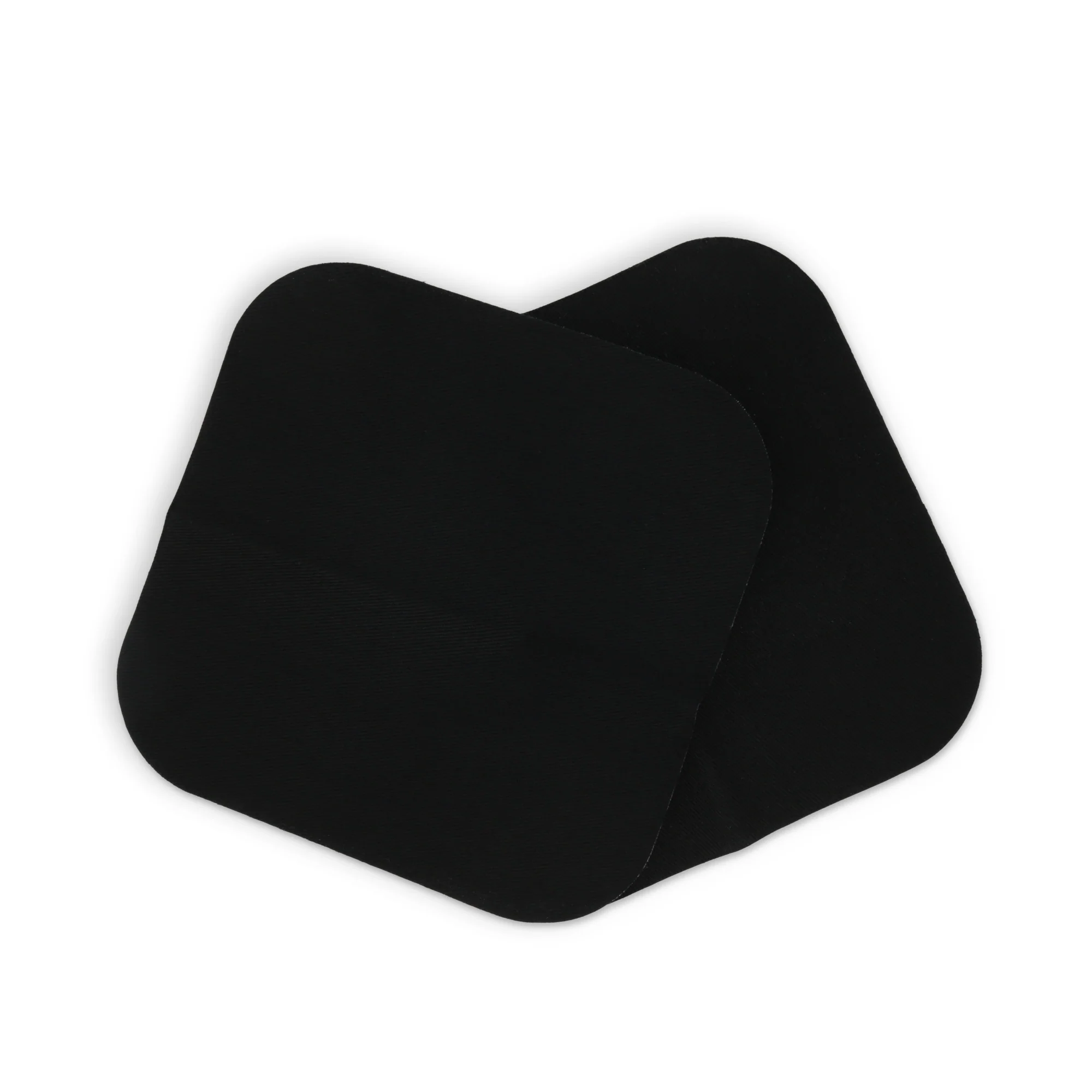 Twill Iron-On Patches, 5" x 5", 2 pc, Black - Image 2