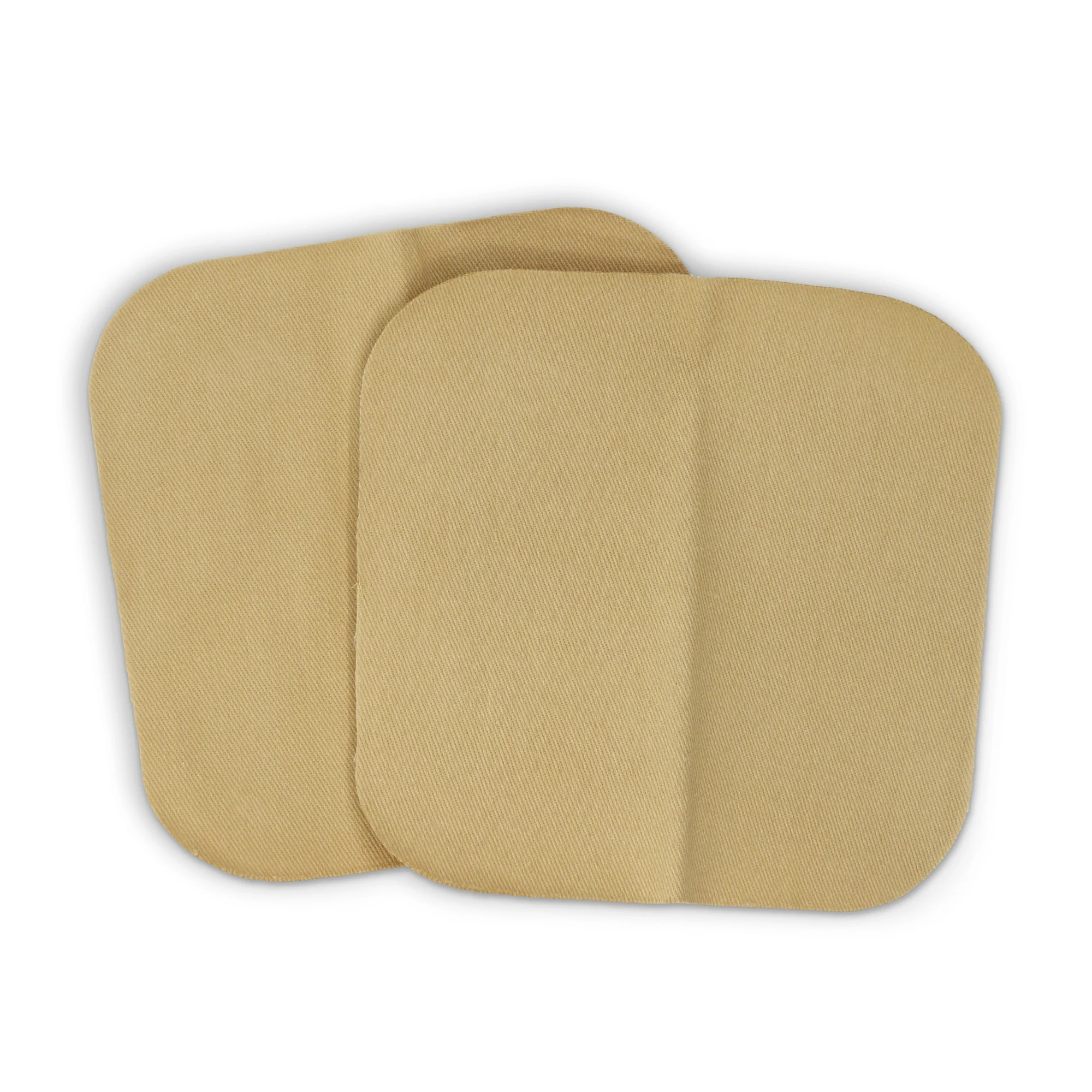 Twill Iron-On Patches, 5" x 5", 2 pc, Khaki - Image 2