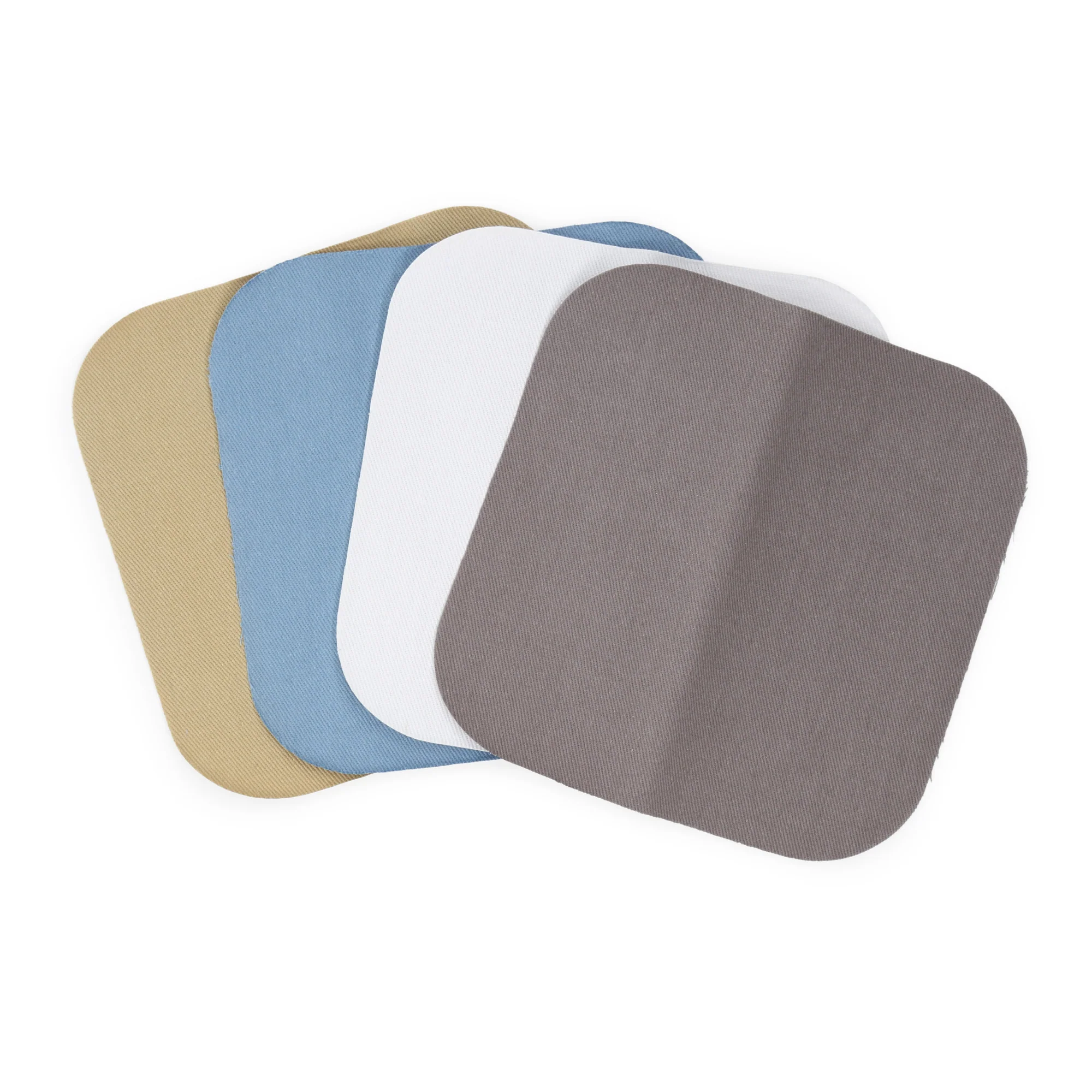 Twill Iron-On Patches, 5" x 5", 4 pc, Light Assorted - Image 2