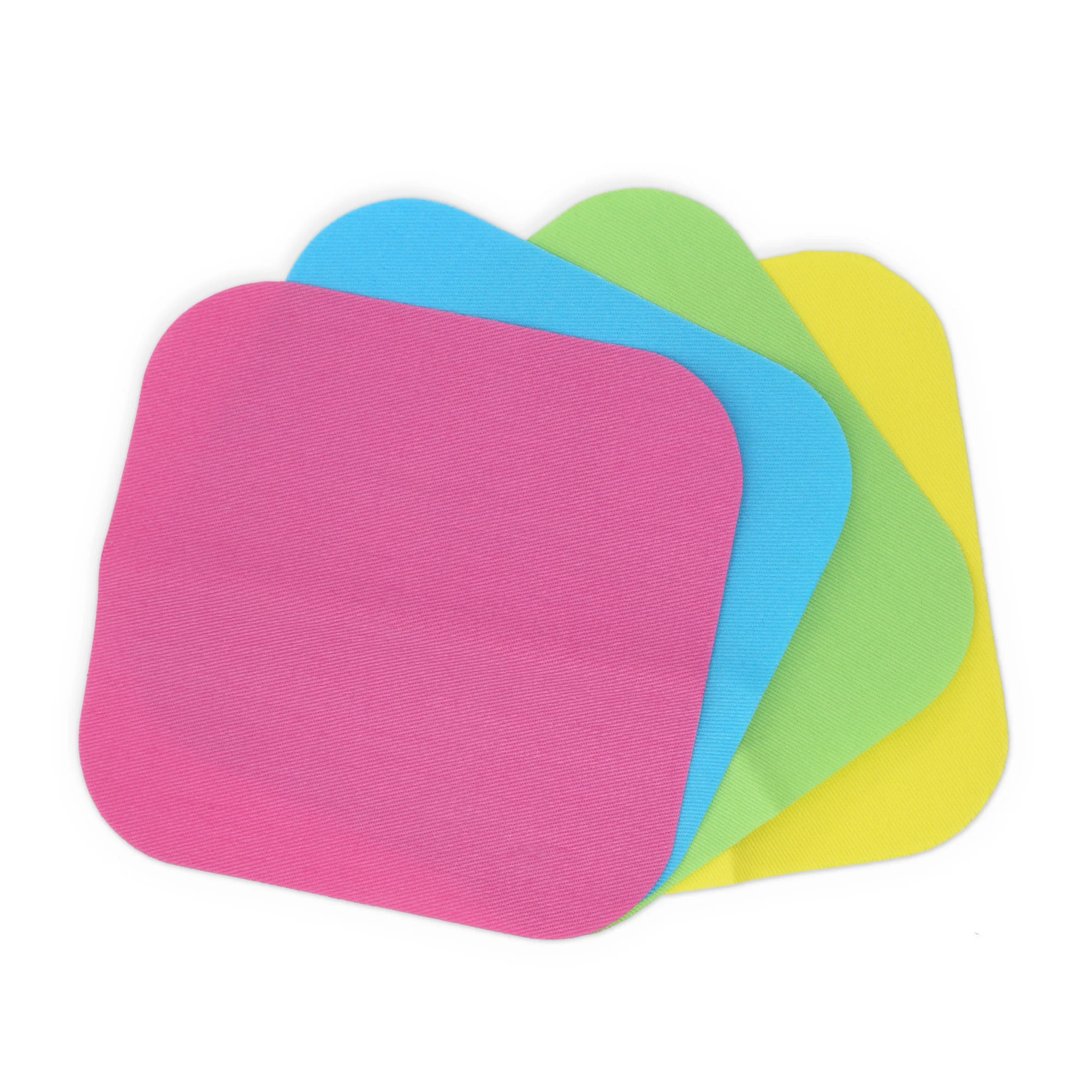 Twill Iron-On Patches, 5" x 5", 4 pc, Neon Assorted - Image 2