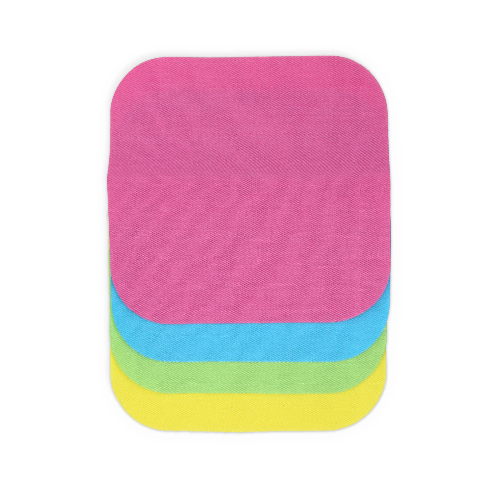Twill Iron-On Patches, 5" x 5", 4 pc, Neon Assorted - Image 3