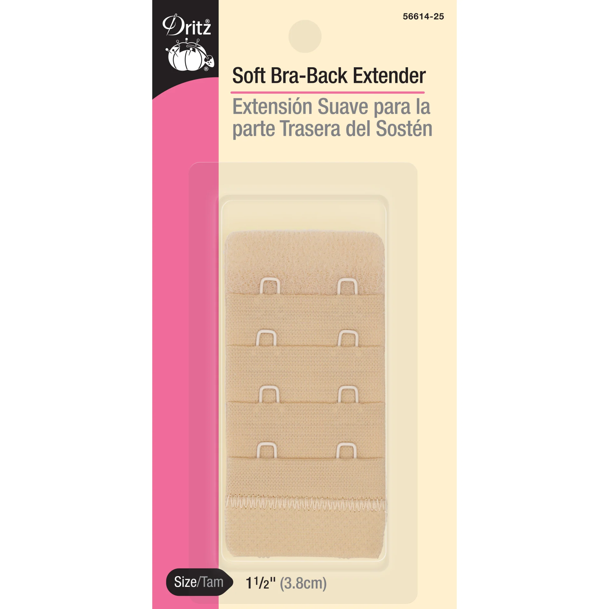 1-1/2" Soft Bra-Back Extender, Beige
