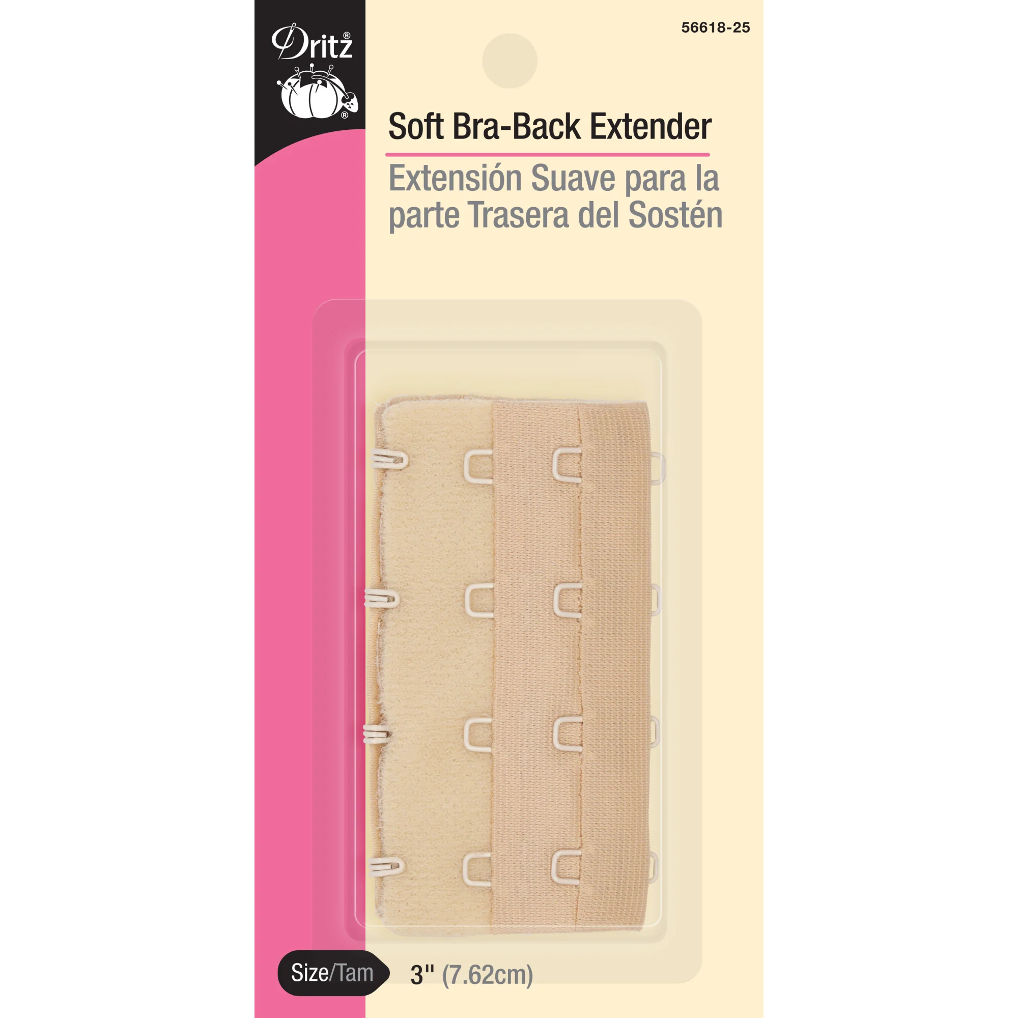 3" Soft Bra-Back Extender, Beige
