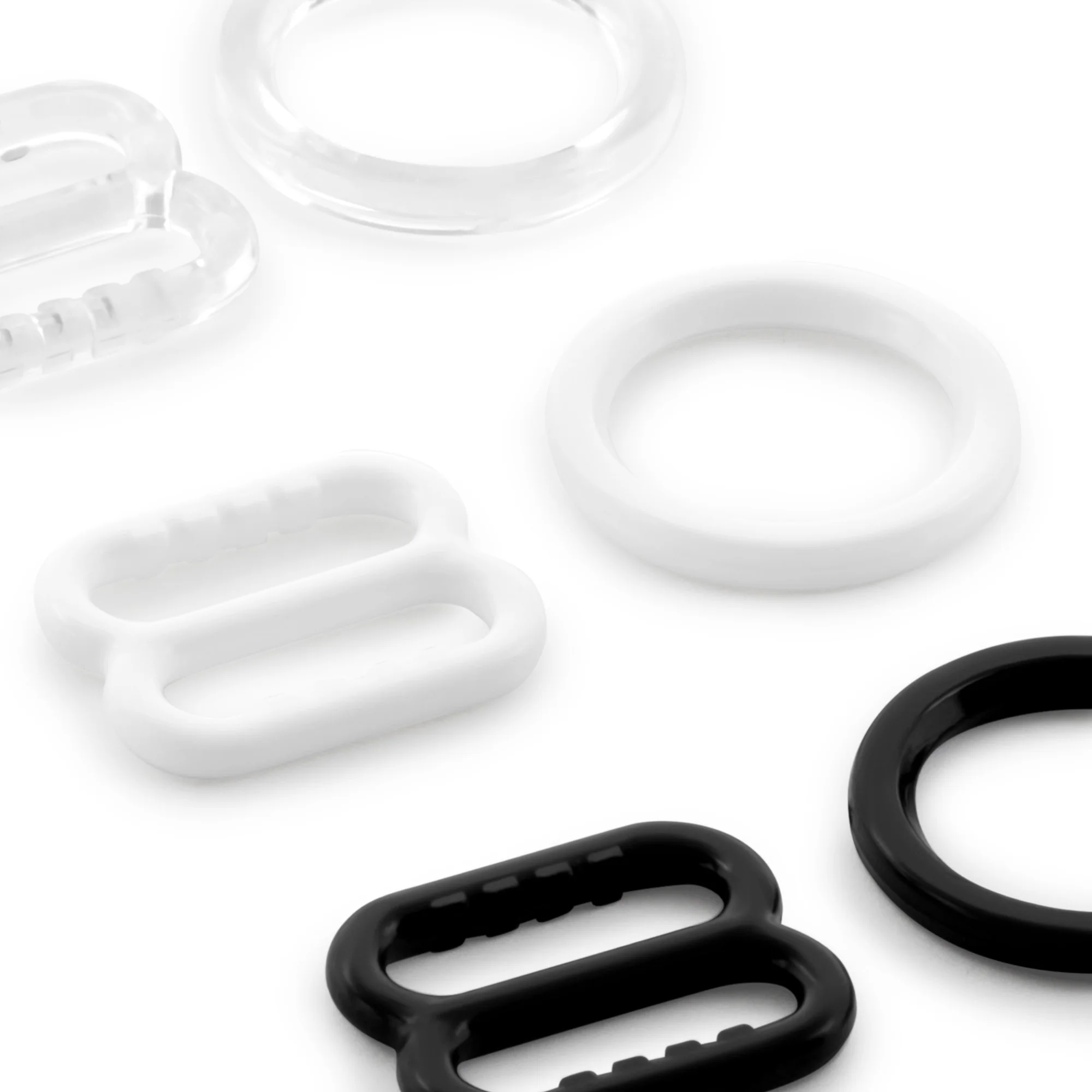 3/8" Lingerie Strap Slides & Rings, Assorted, 3 Sets - Image 2