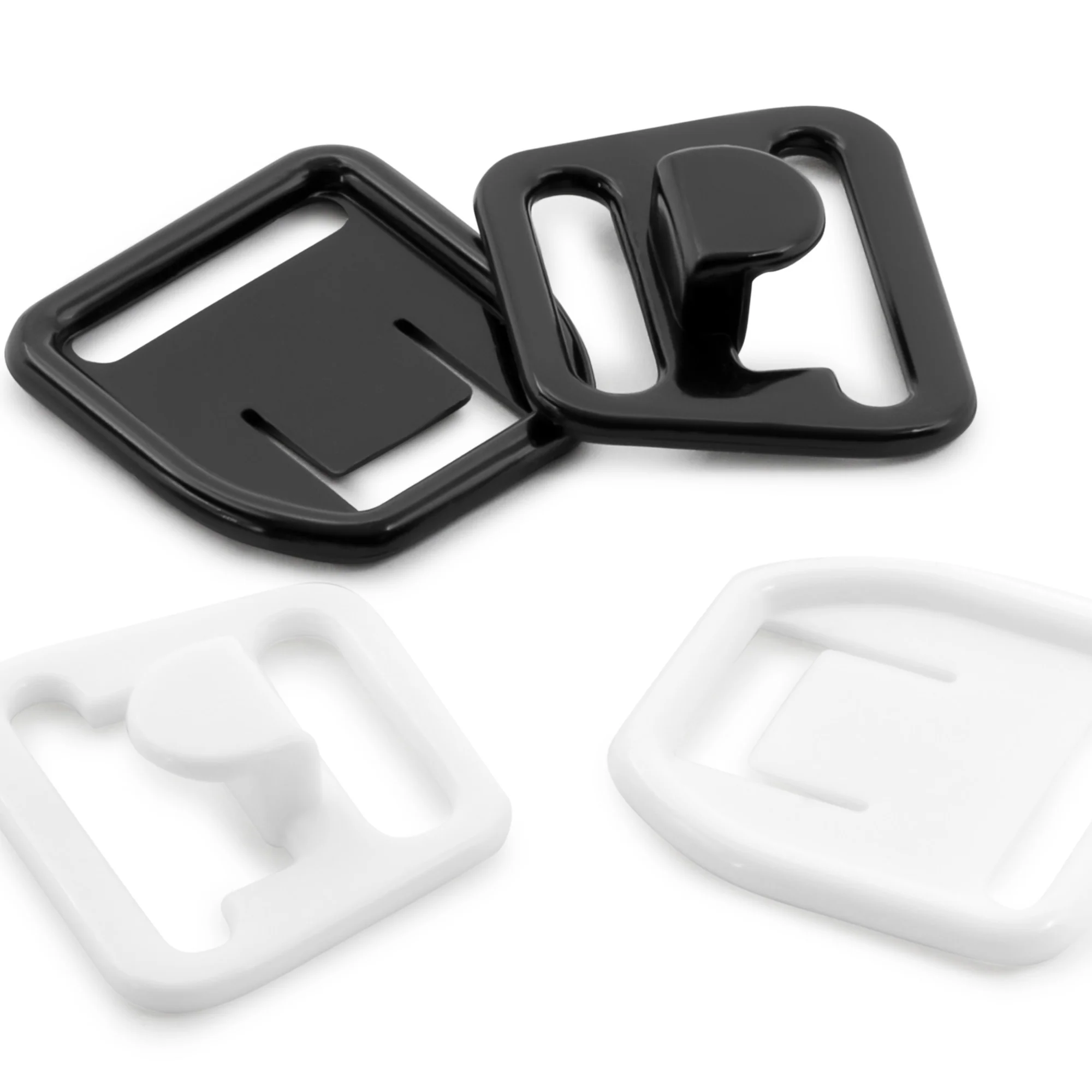 Nursing Bra Clips, Black & White, 4 Sets, 1/2" - Image 3