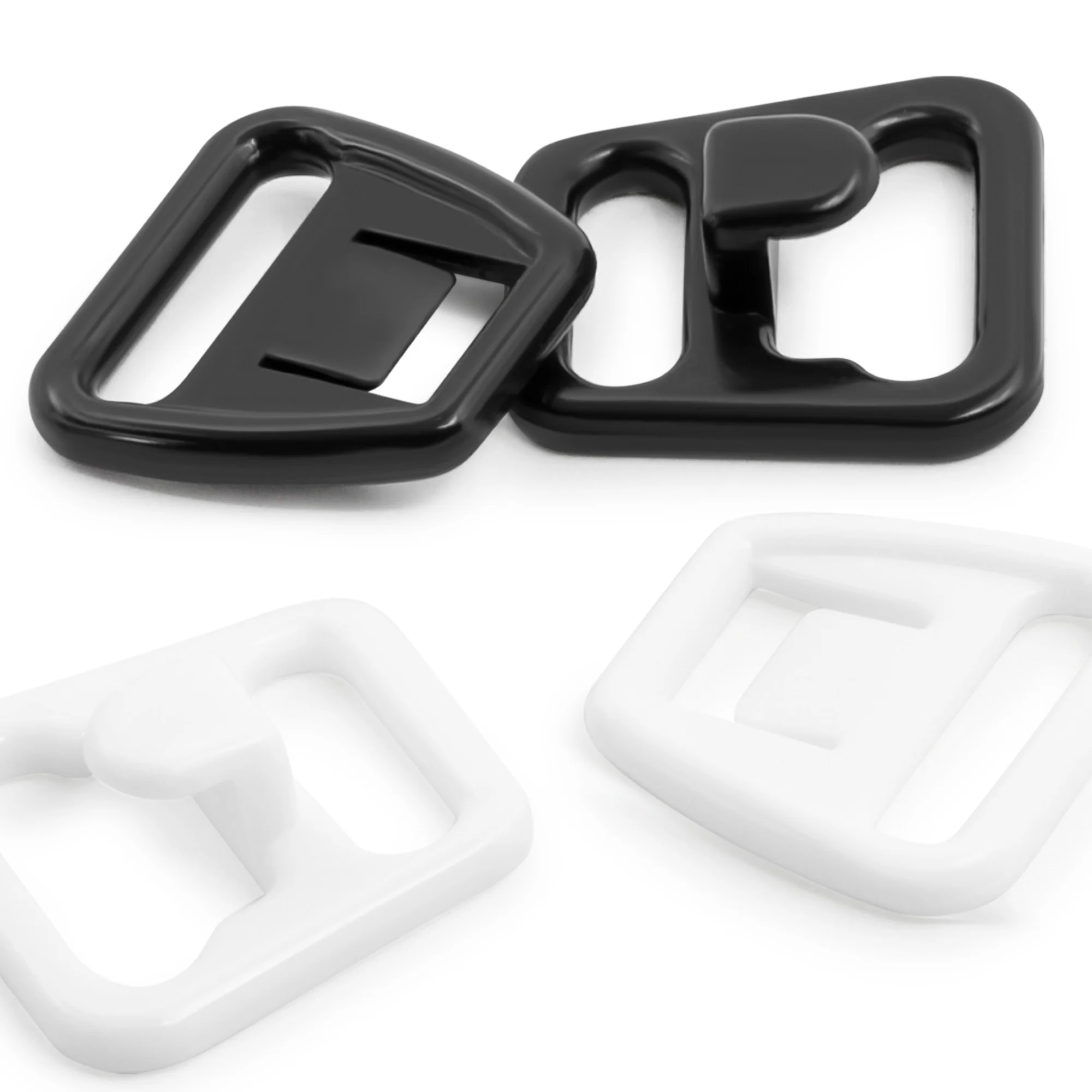 Nursing Bra Clips, Black & White, 4 Sets, 3/8" - Image 3