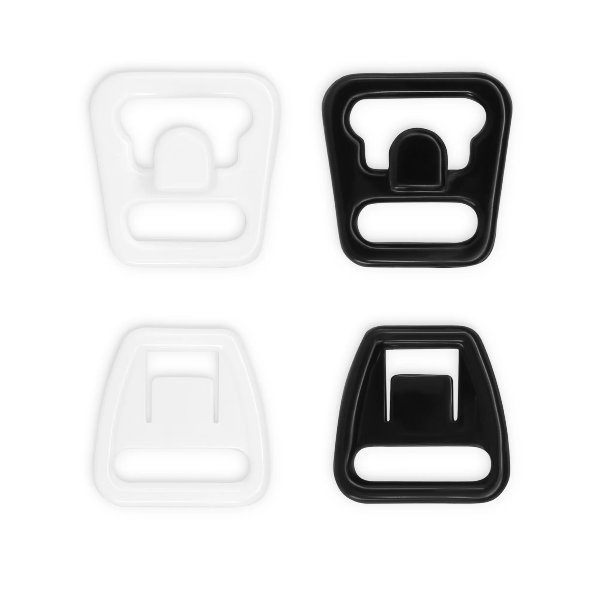 Nursing Bra Clips, Black & White, 4 Sets, 3/8" - Image 4