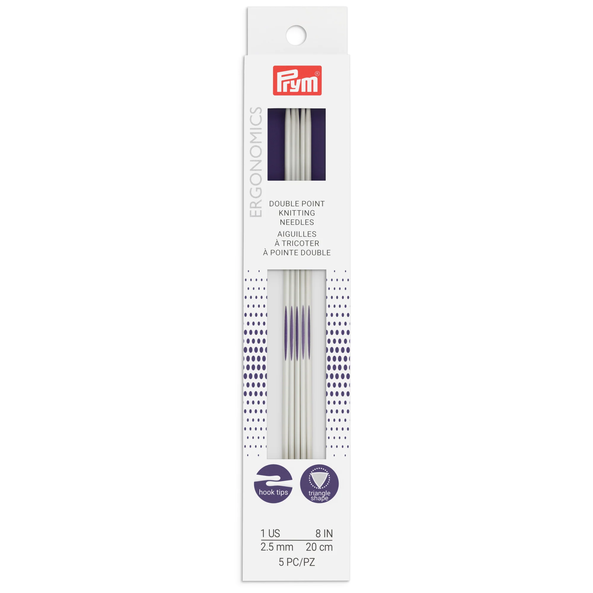 8" Double Point Knitting Needles, US 1 (2.5mm) - Image 2