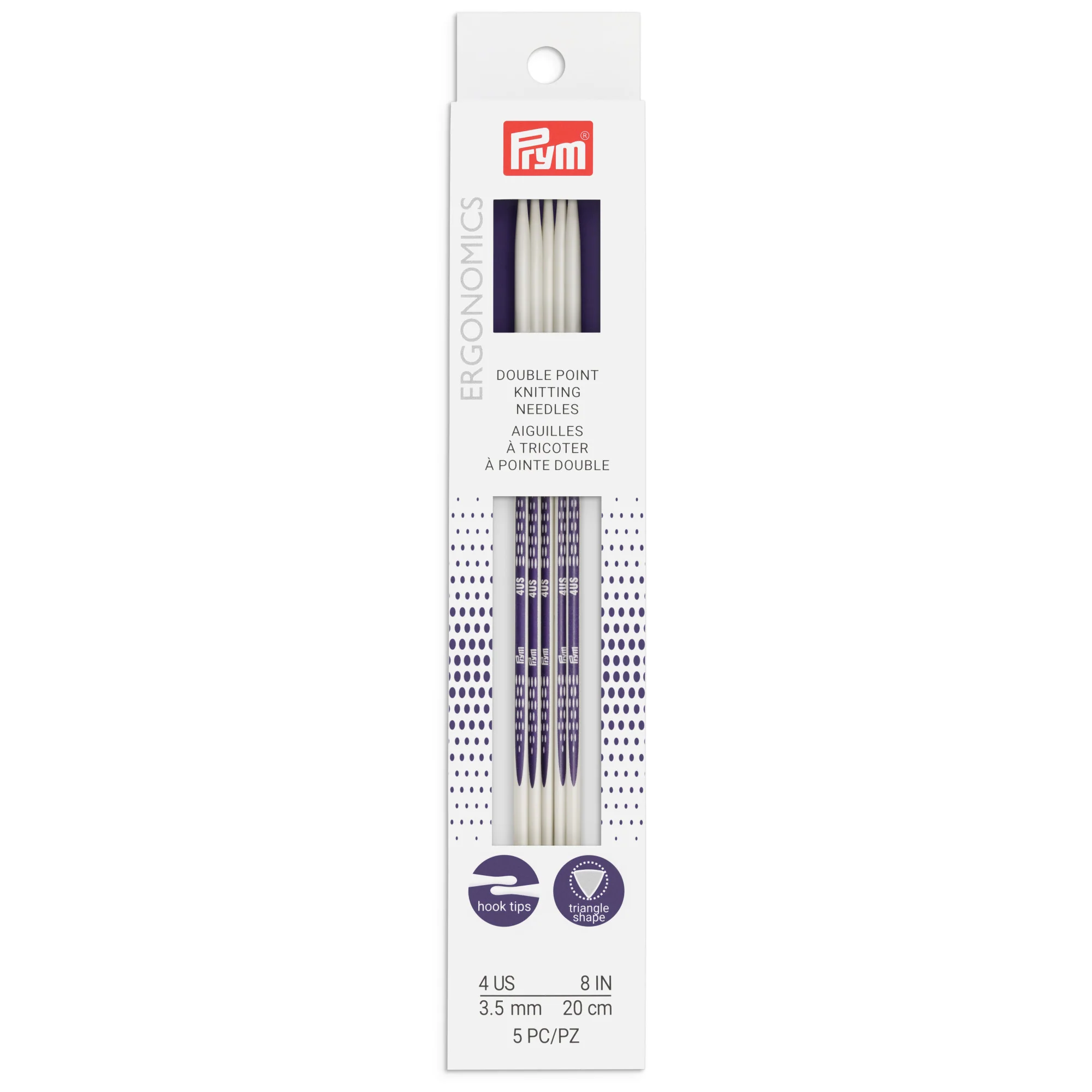 8" Double Point Knitting Needles, US 4 (3.5mm) - Image 2