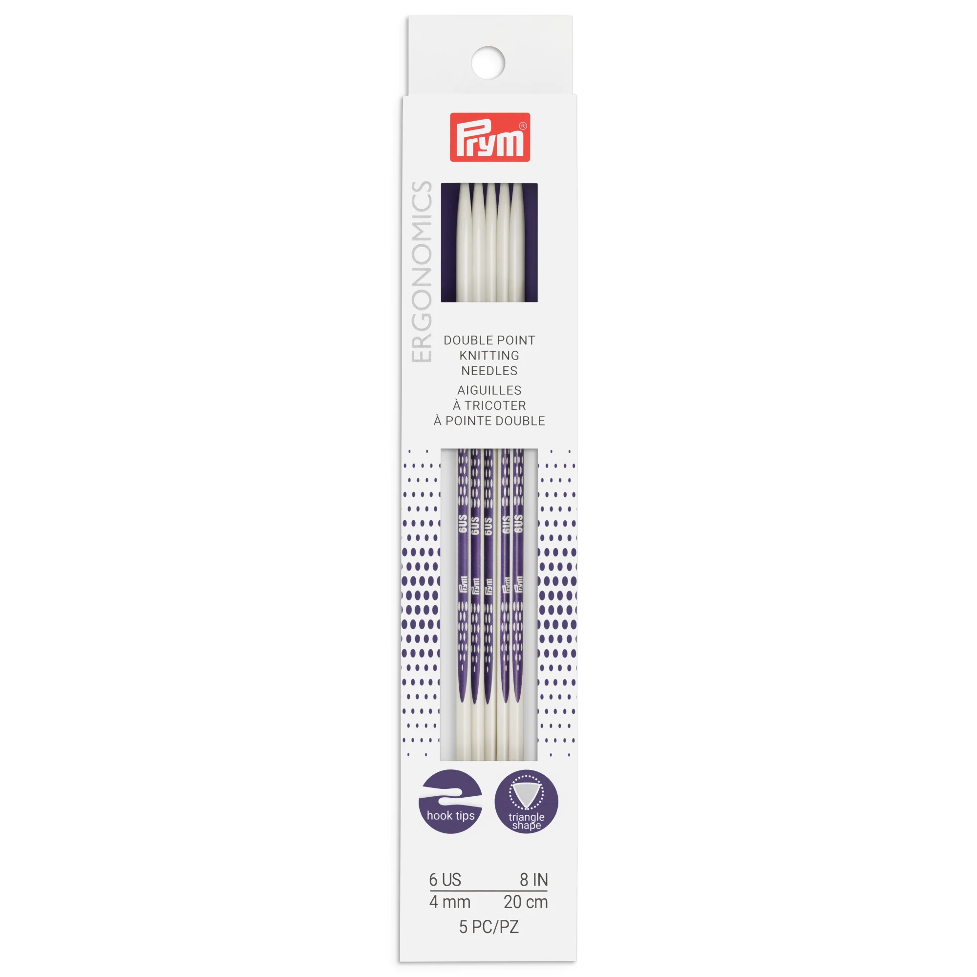 8" Double Point Knitting Needles, US 6 (4mm) - Image 2