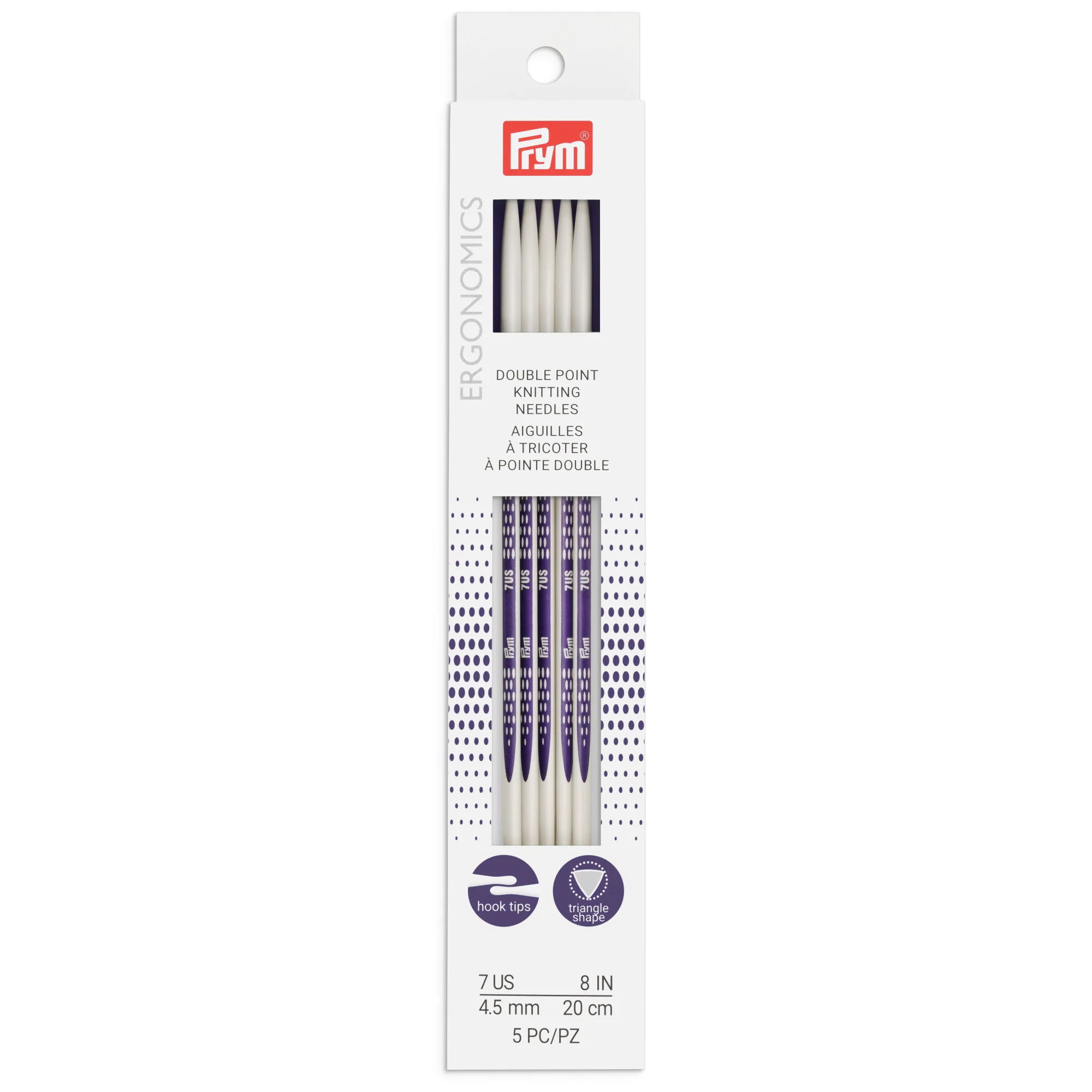 8" Double Point Knitting Needles, US 7 (4.5mm) - Image 2