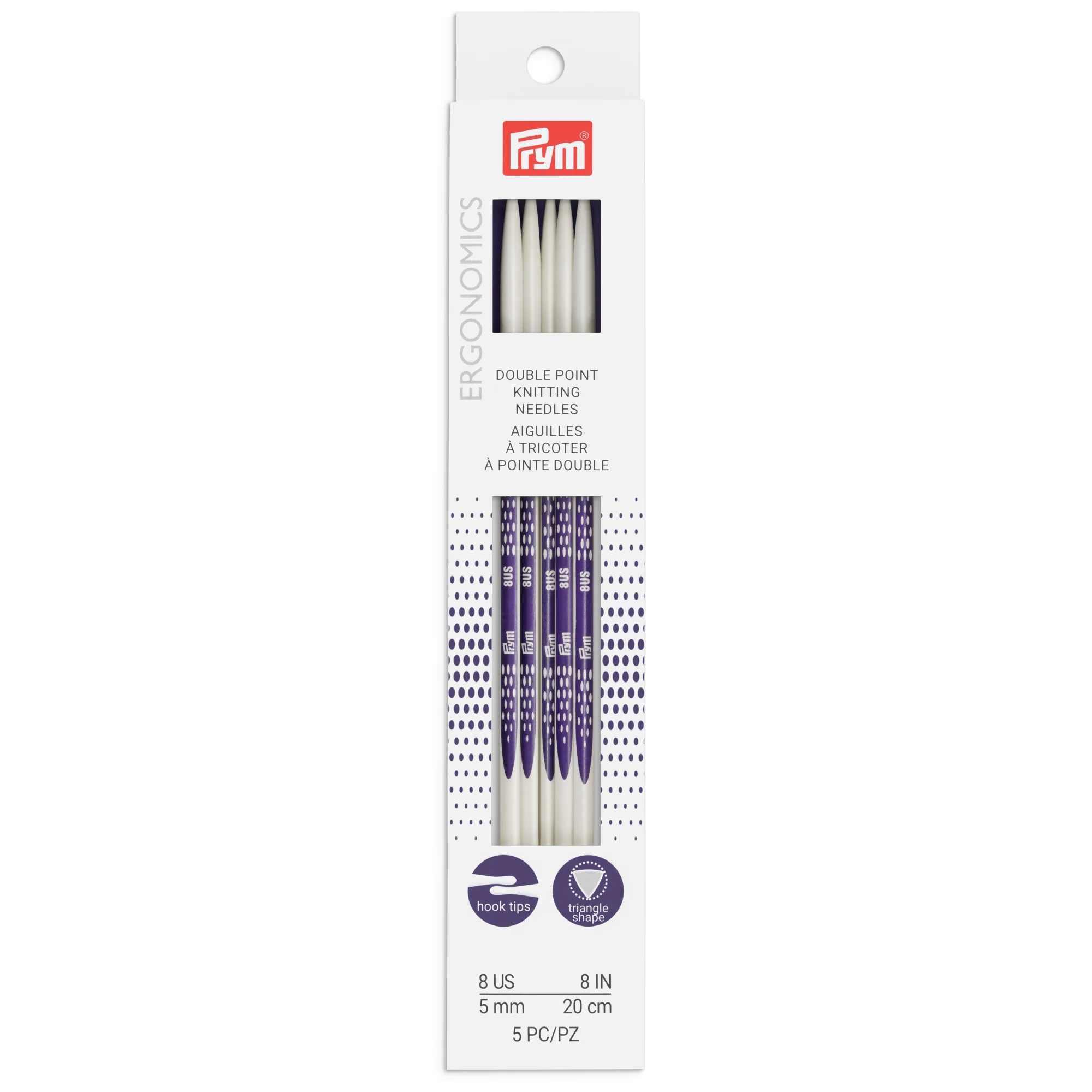 8" Double Point Knitting Needles, US 8 (5mm) - Image 2