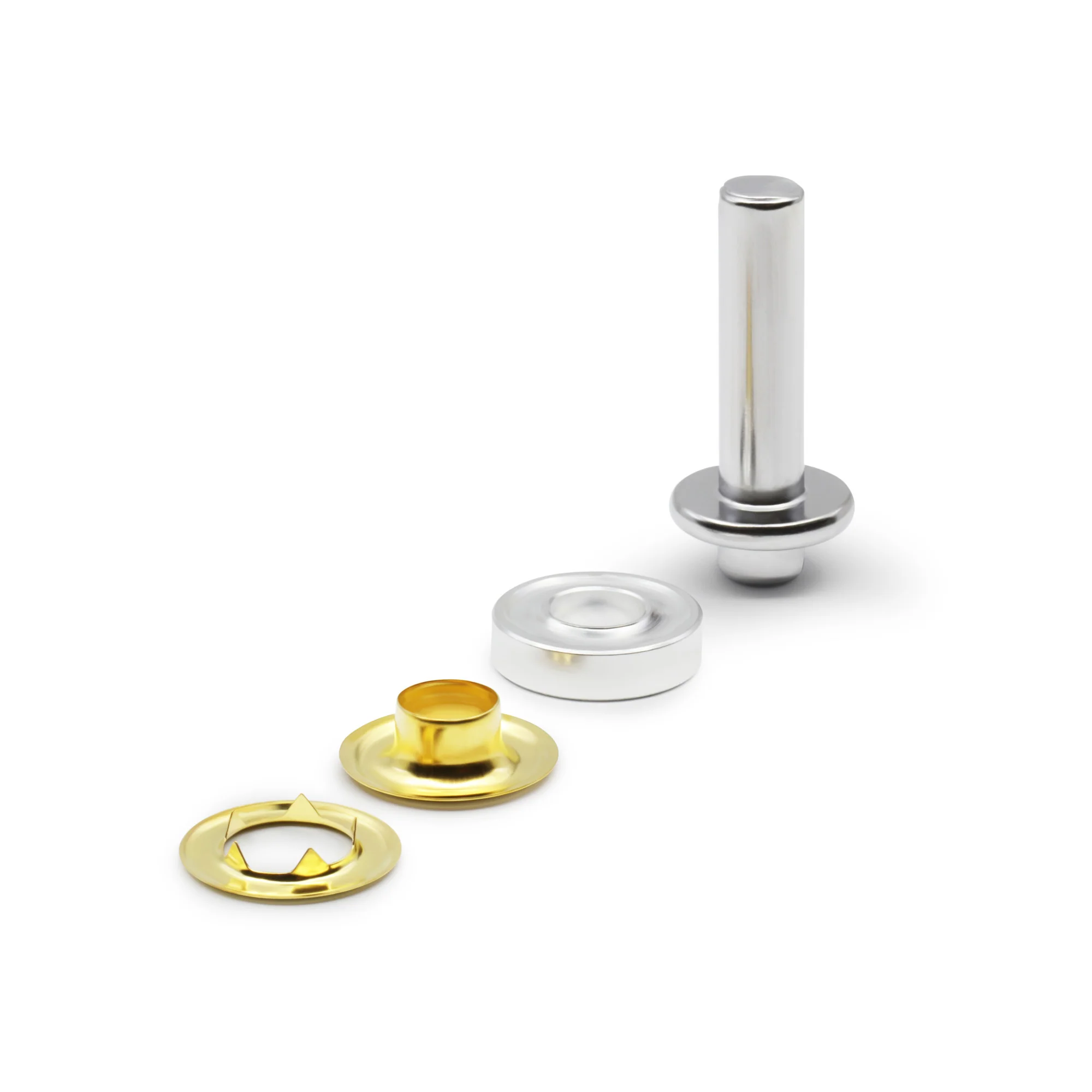 7/16" Extra-Large Eyelets & Tools, 10 Sets, Brass - Image 3