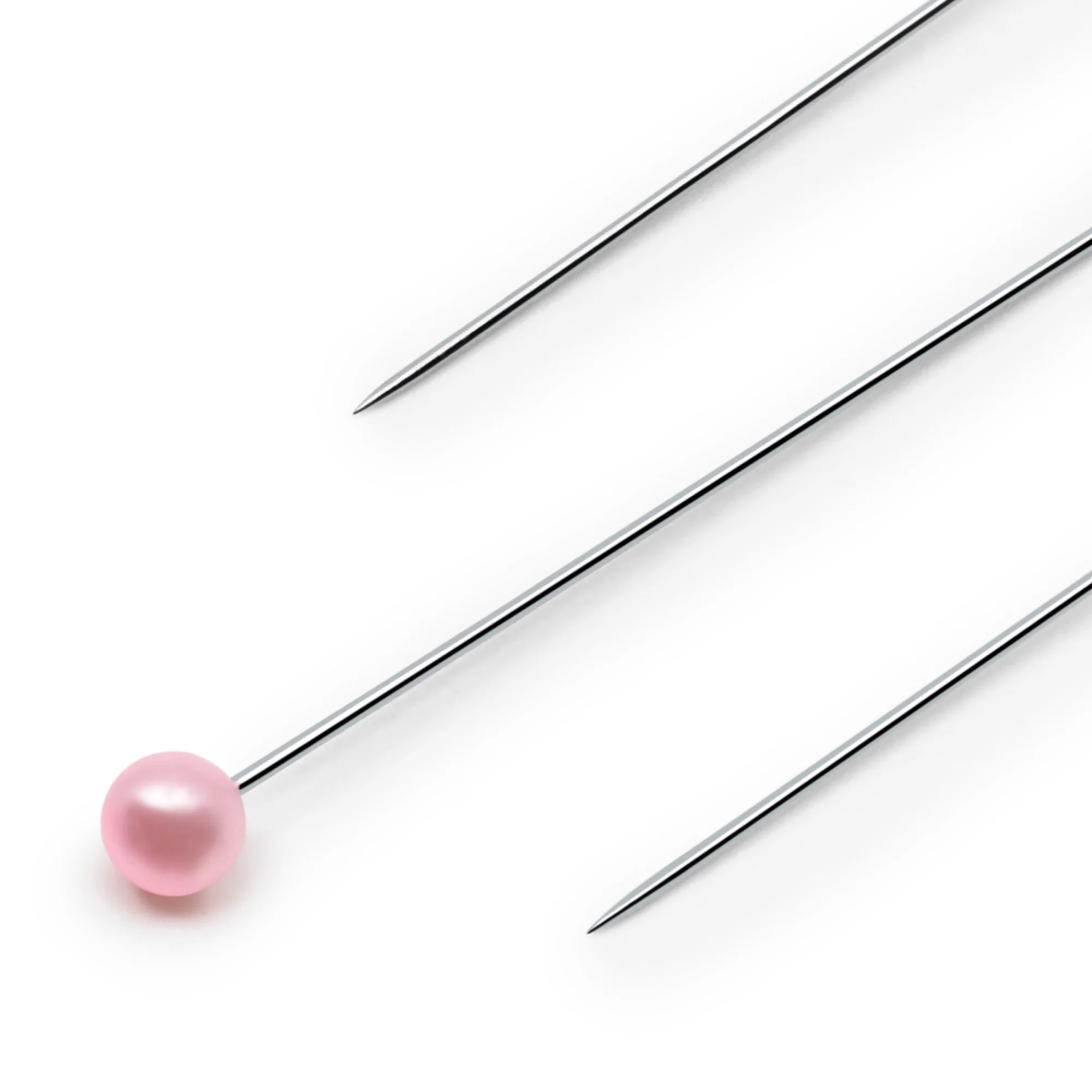 1-1/2" Long Pearlized Pins, Pink, 100 pc - Image 2