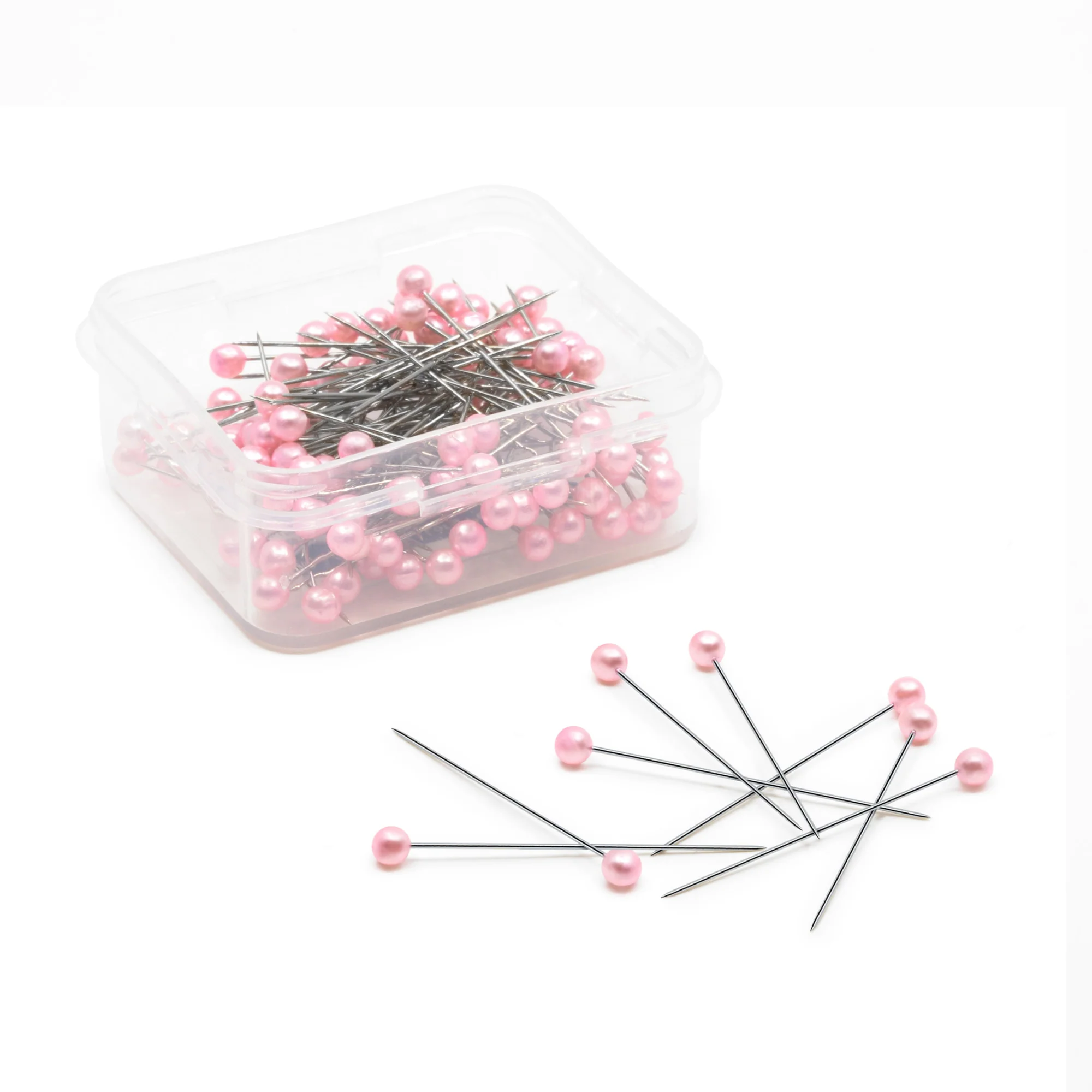 1-1/2" Long Pearlized Pins, Pink, 100 pc - Image 3