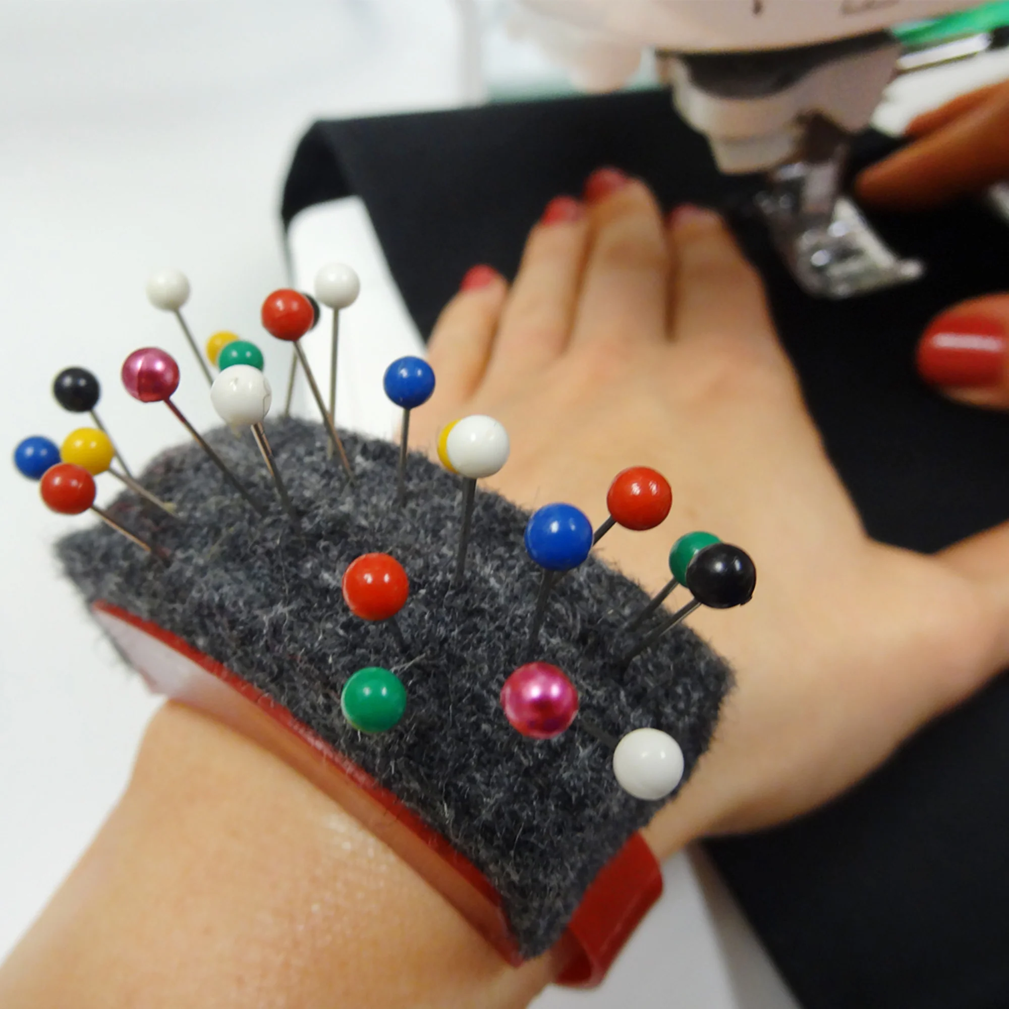 Wrist Felt Pin Cushion, Red - Image 3