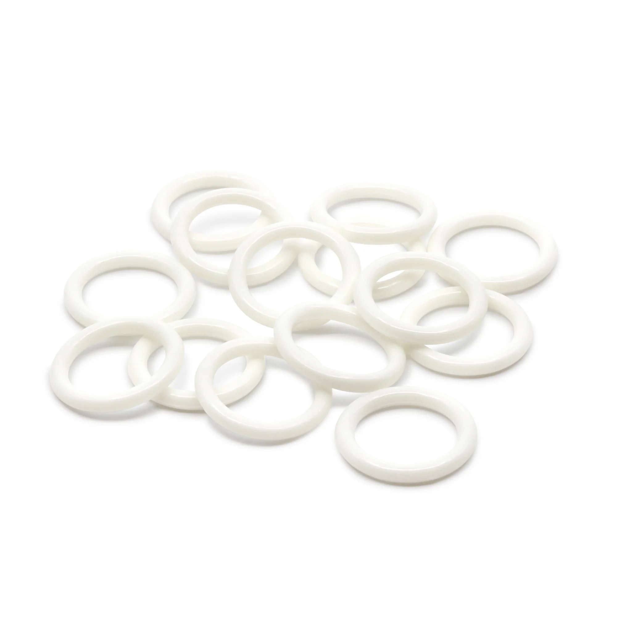 1-1/8" Plastic Rings, White, 14 pc - Image 3
