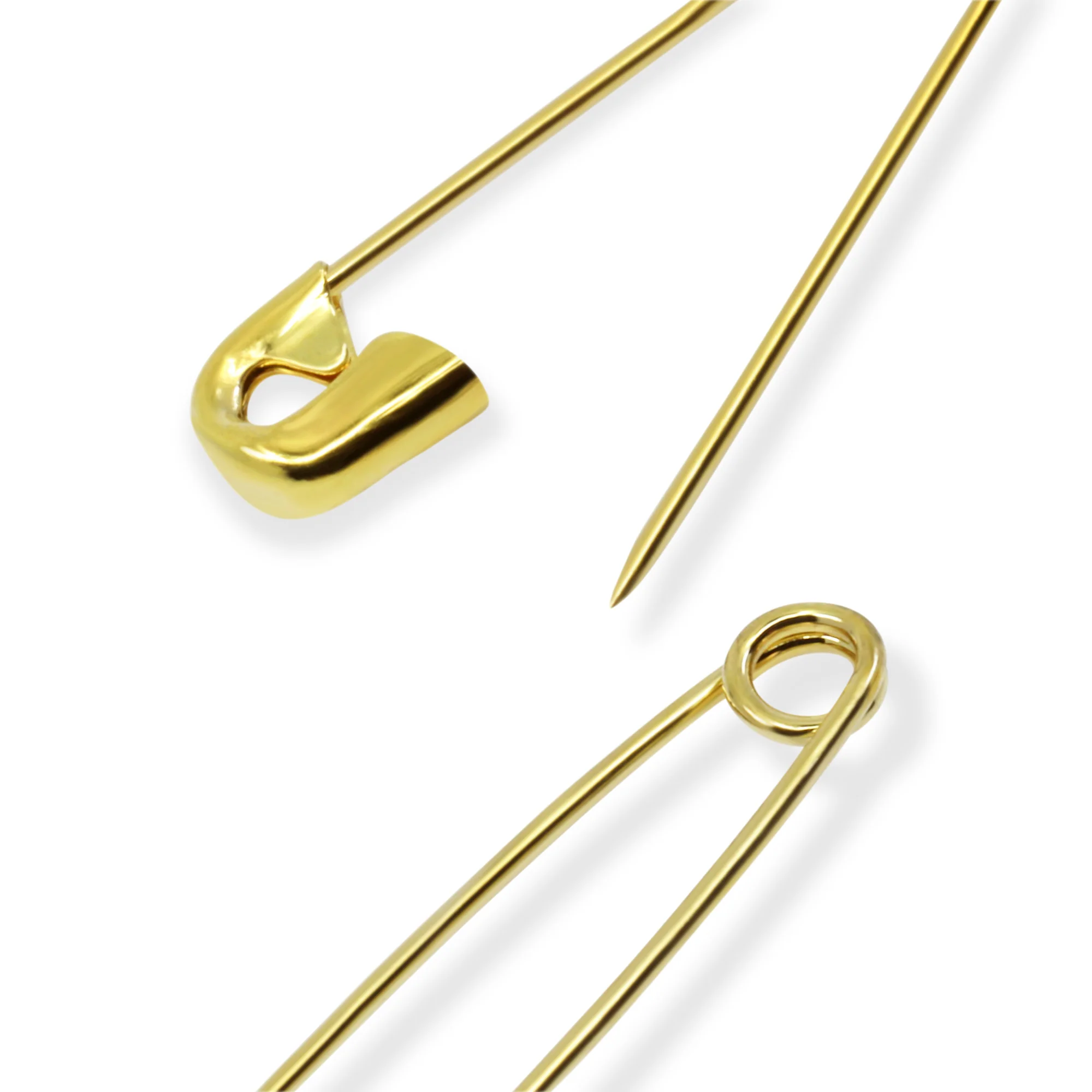 7/8" Safety Pins, Gilt, 15 pc - Image 3