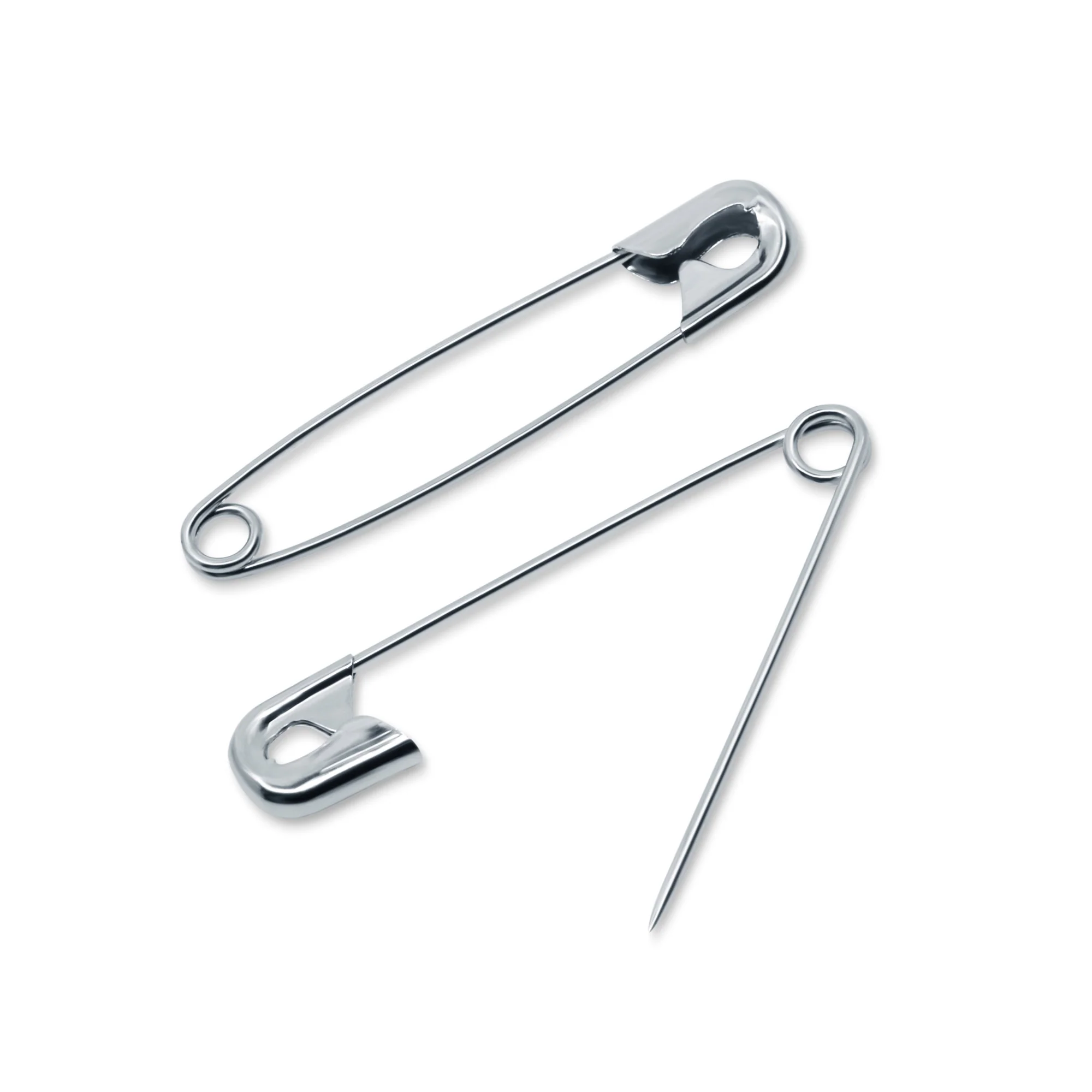 1-1/2" Safety Pins, Nickel, 10 pc - Image 2