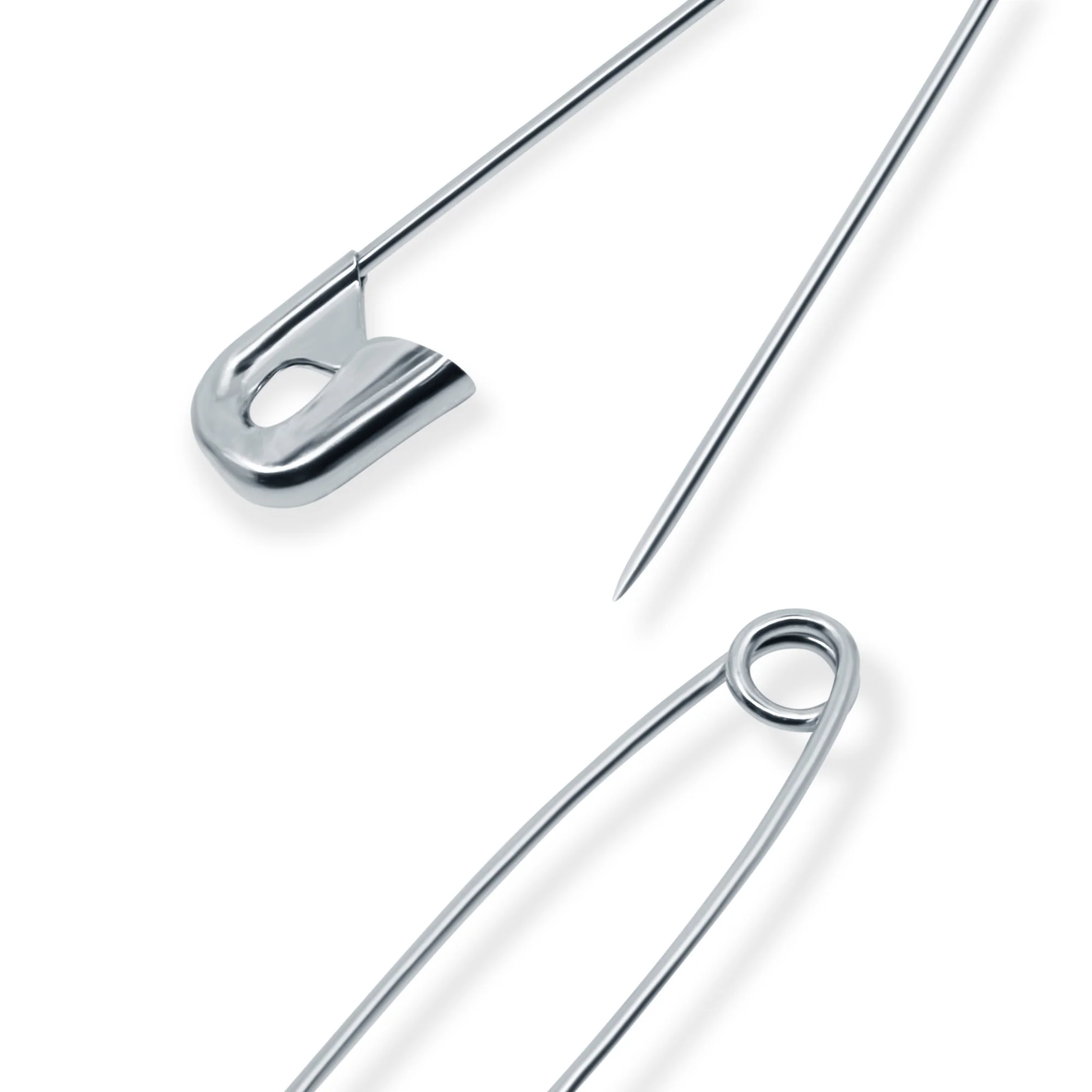 1-1/2" Safety Pins, Nickel, 10 pc - Image 3