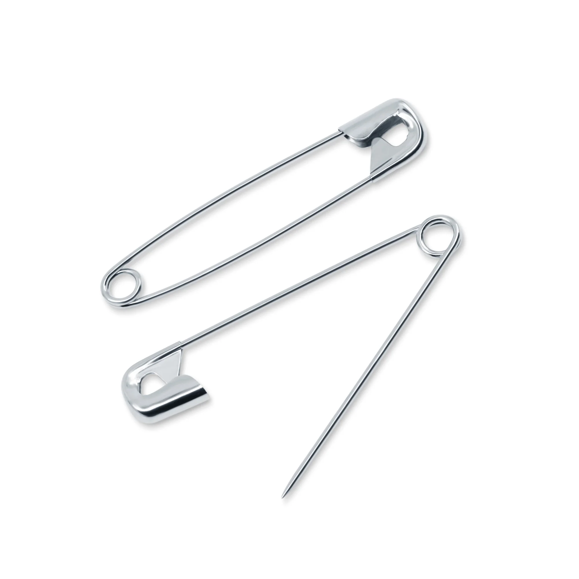 2" Safety Pins, Nickel, 5 pc - Image 2
