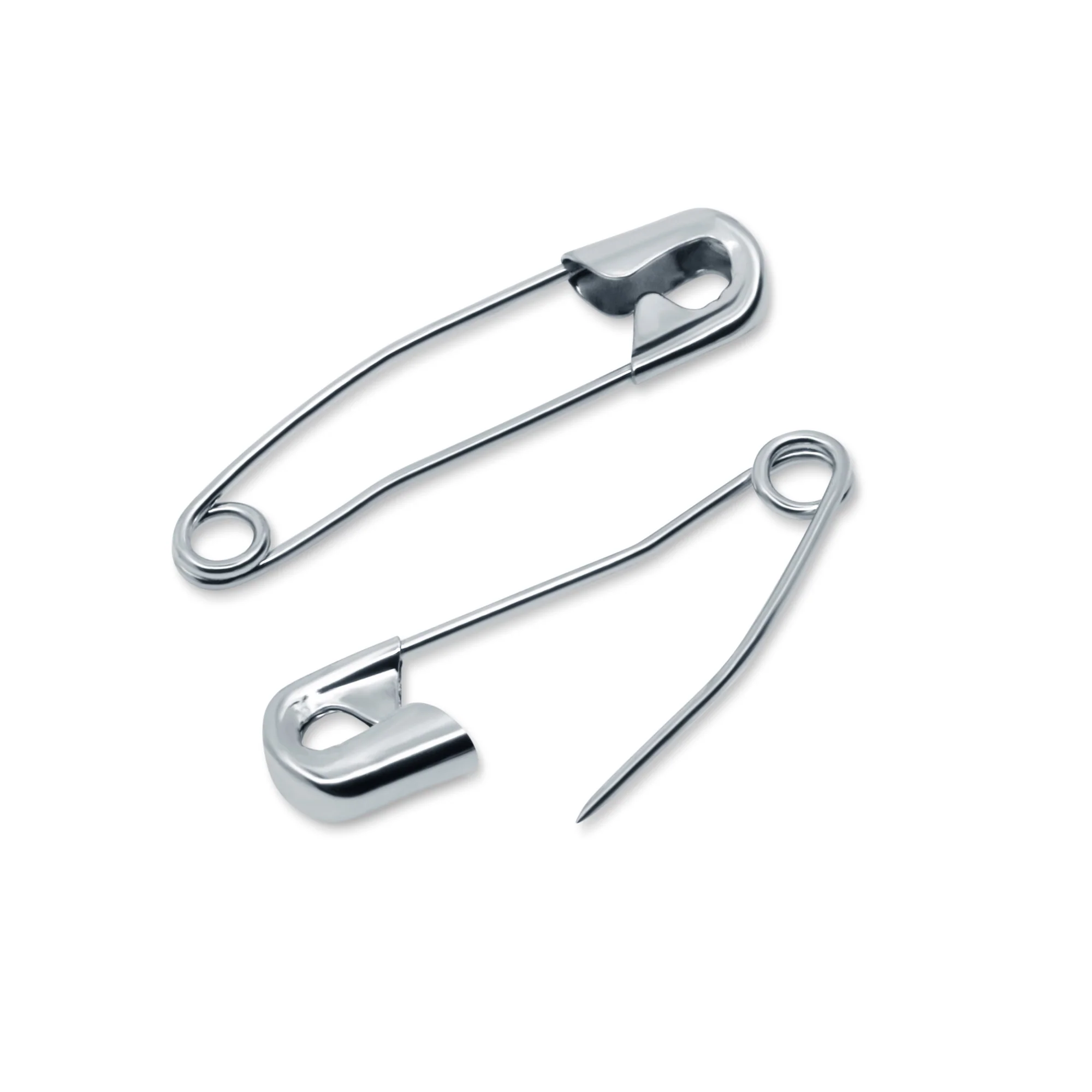 1-1/16" Curved Safety Pins, Nickel, 50 pc - Image 2