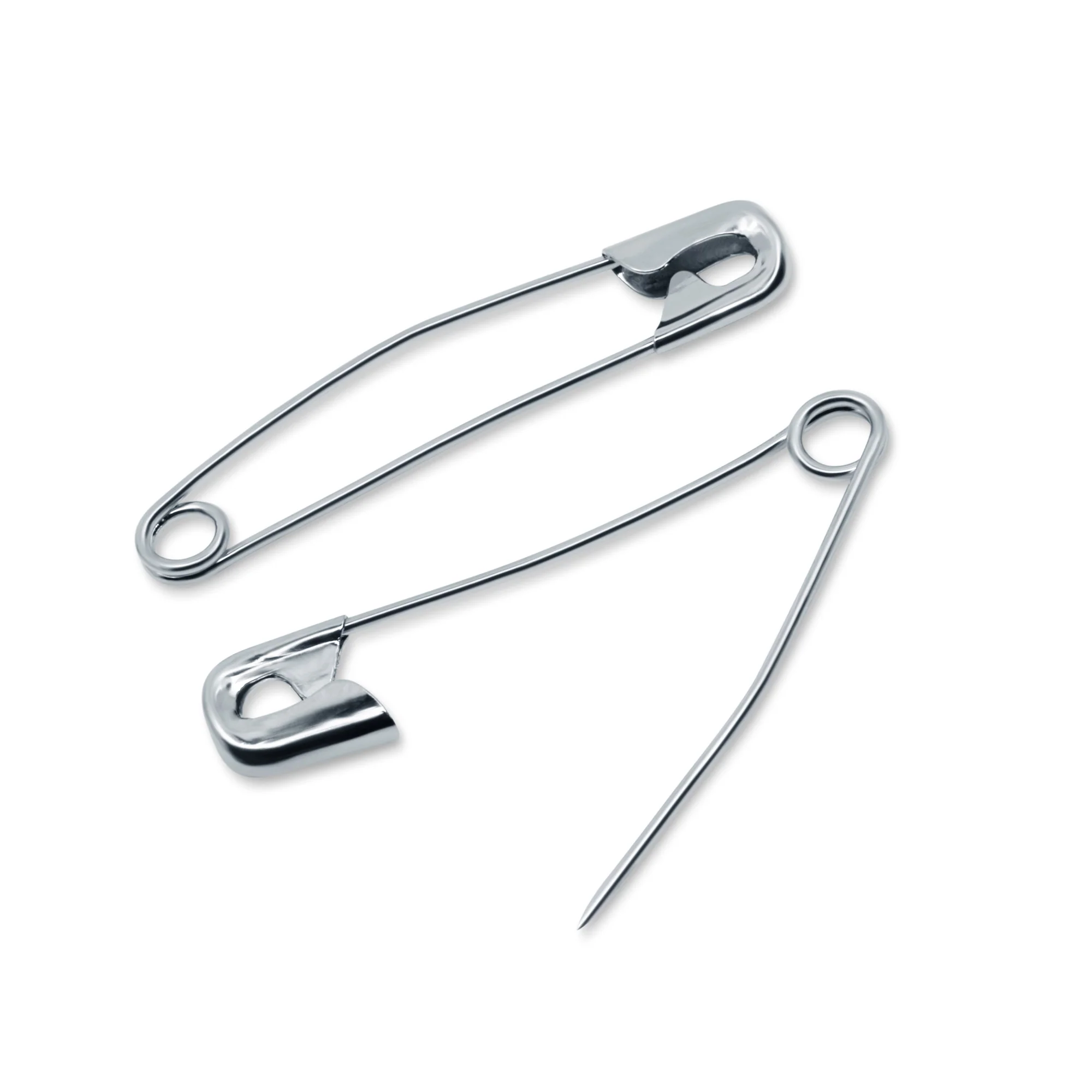1-1/2" Curved Safety Pins, Nickel, 40 pc - Image 2