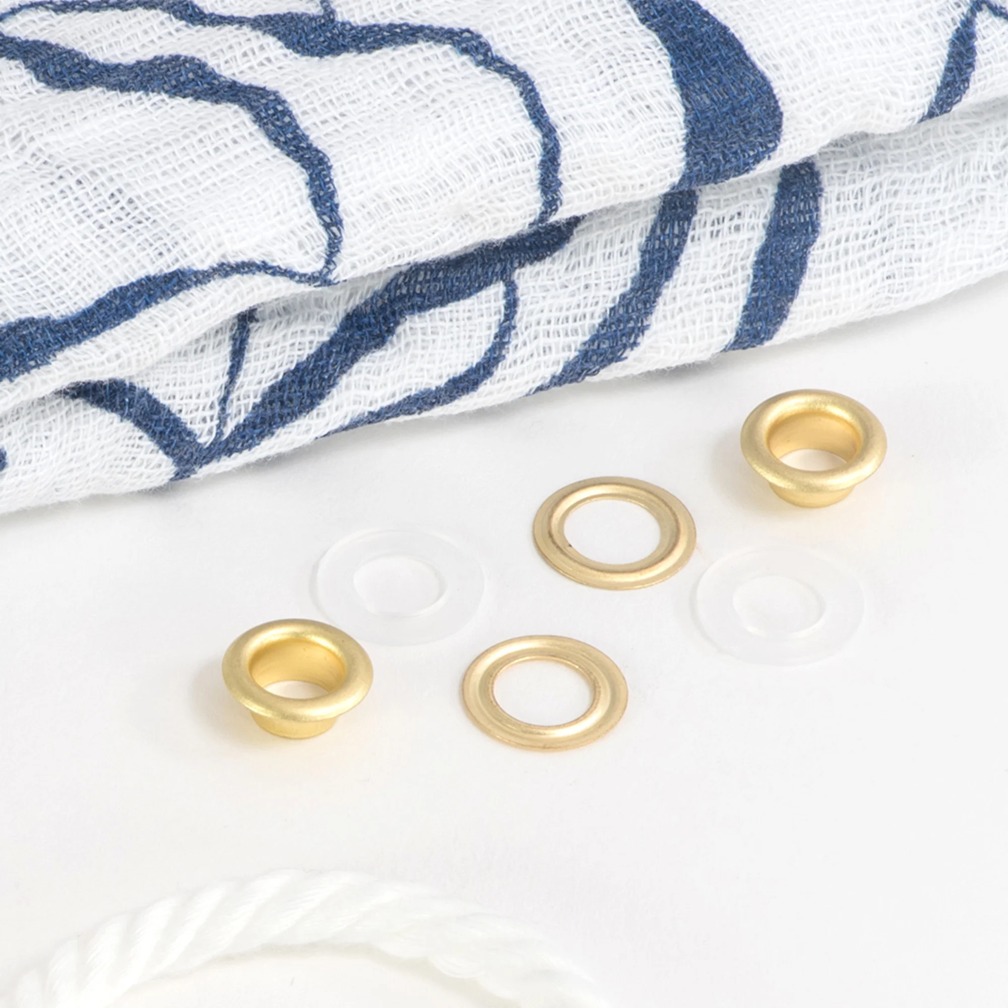 1/4" 2-Part Eyelets, 15 Sets, Matte Gold - Image 4