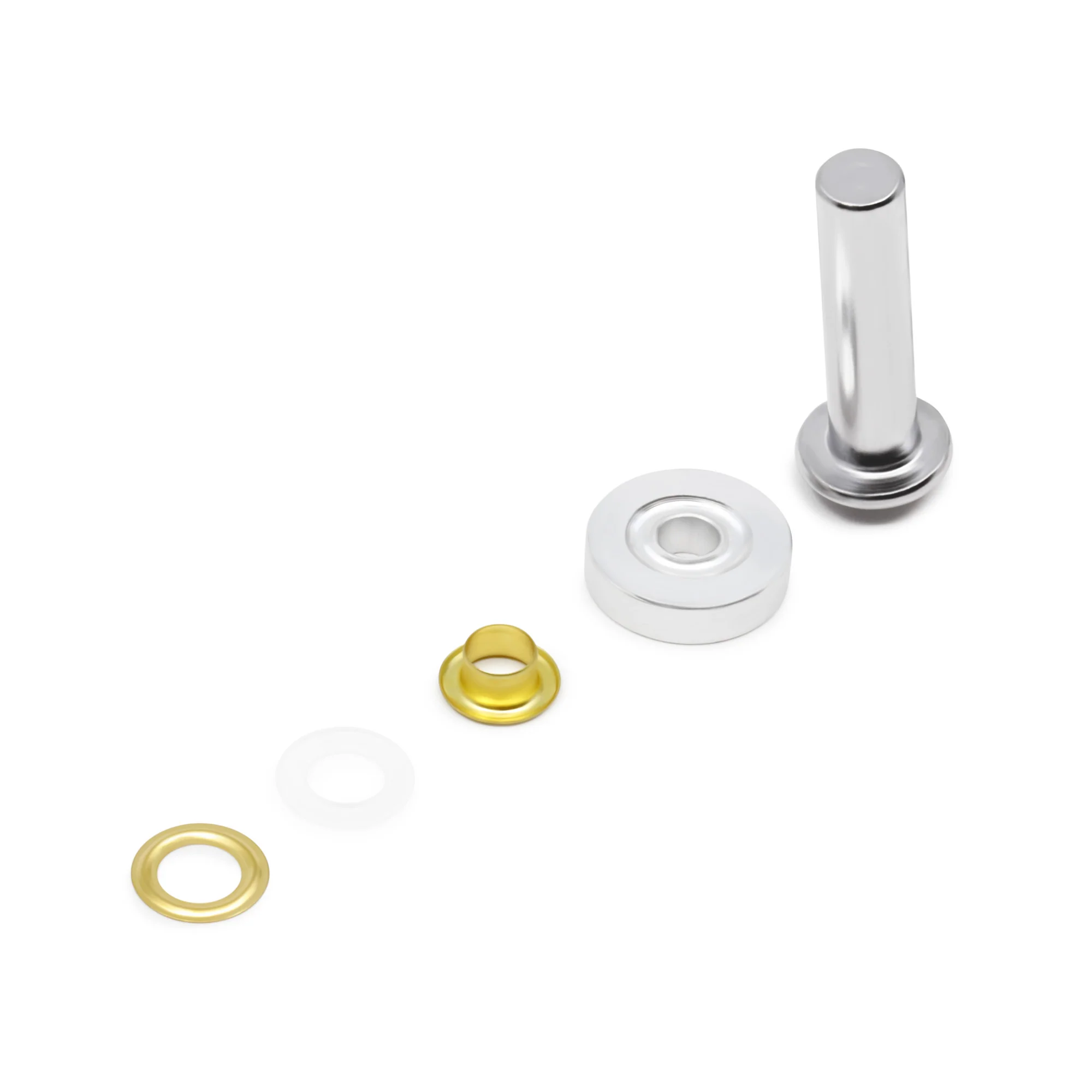 1/4" 2-Part Eyelets & Tools, 15 Sets, Matte Gold - Image 4