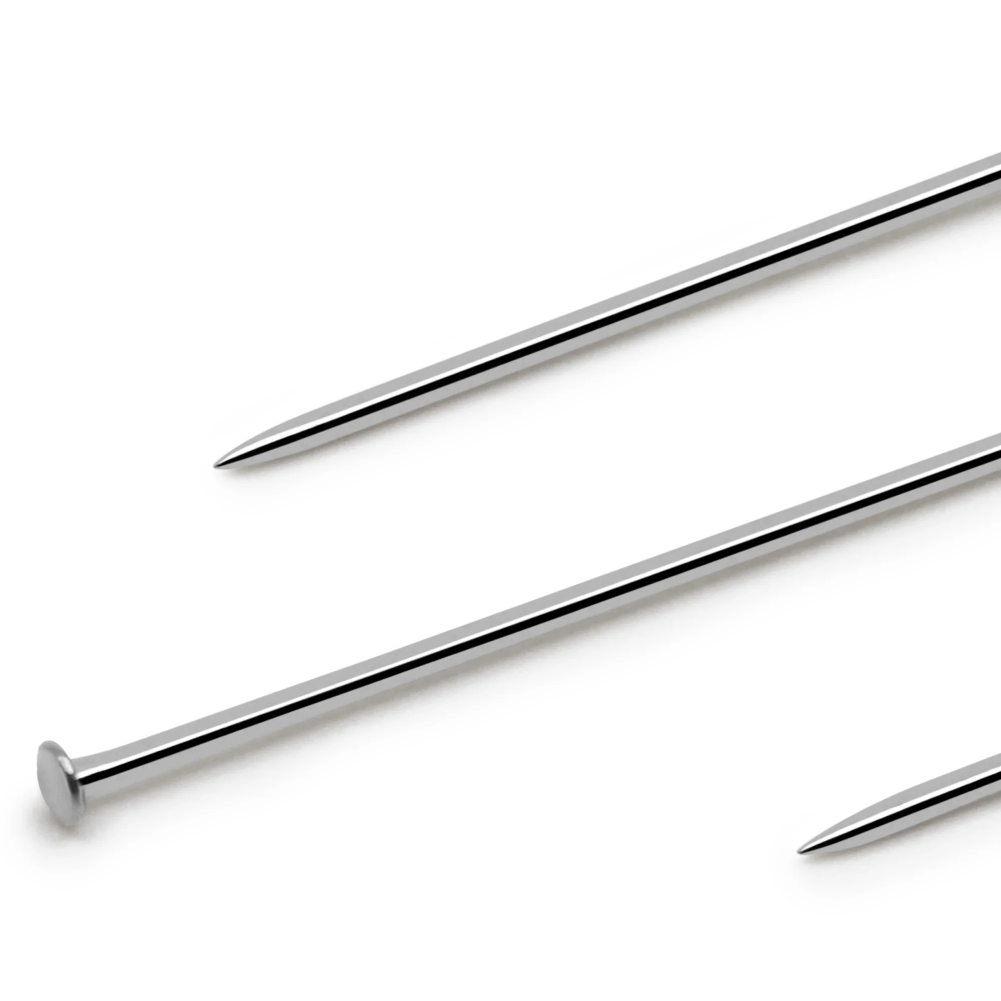 1-1/16" Extra-Fine Satin Pins, Nickel, 400 pc - Image 2