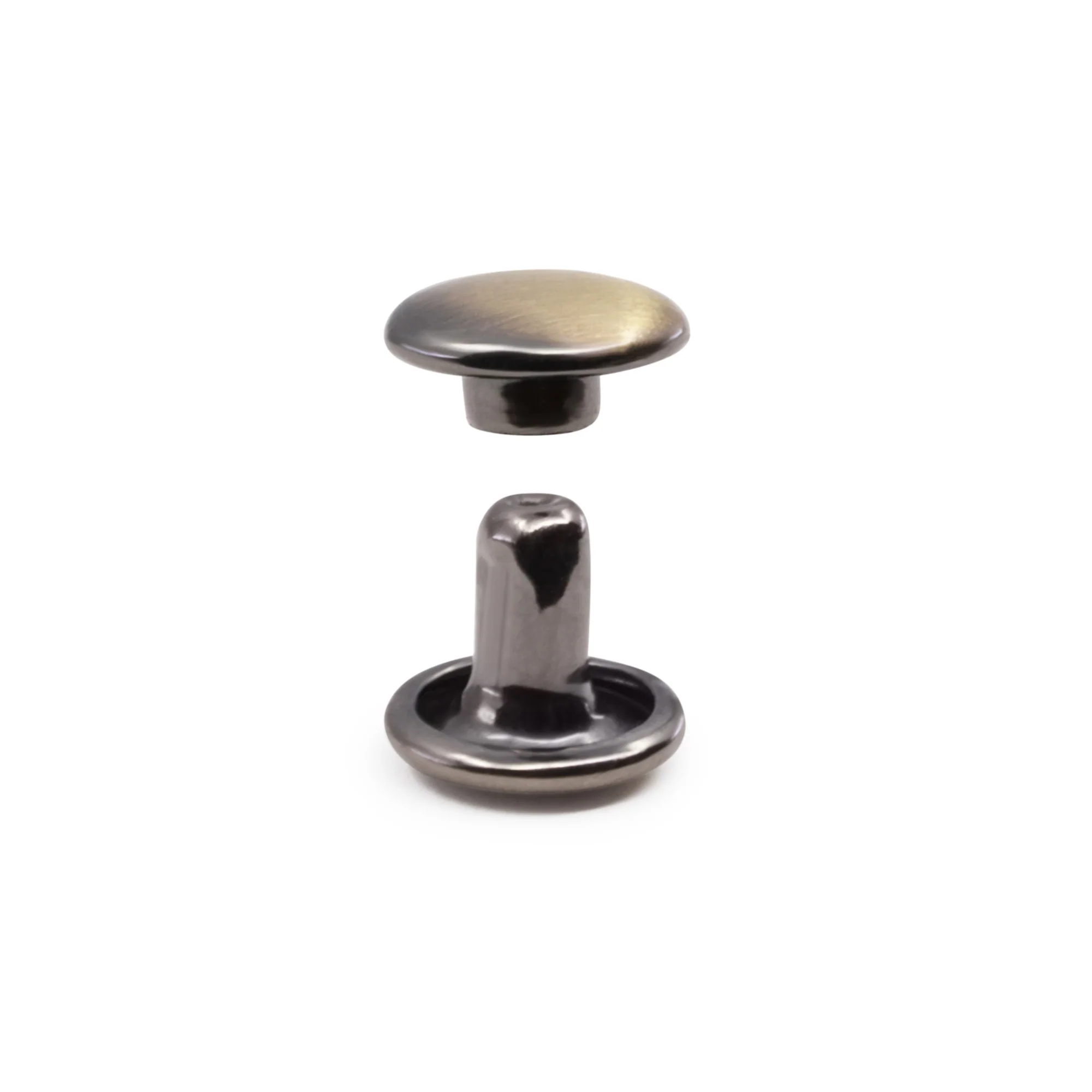 Double-Cap Rivets, 24 Sets, Brushed Brass - Image 3