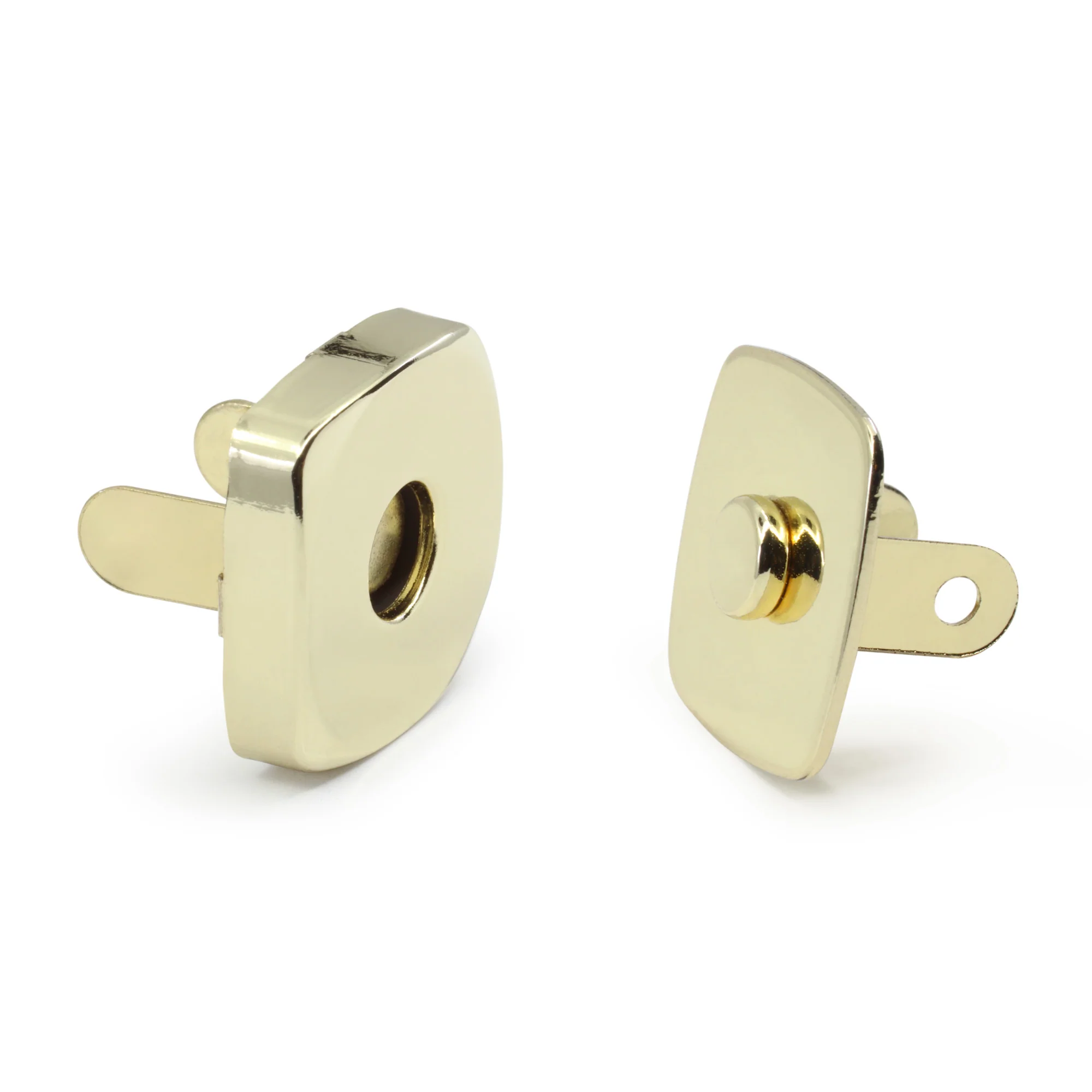 3/4" Square Magnetic Snaps, 2 Sets, Gold - Image 2
