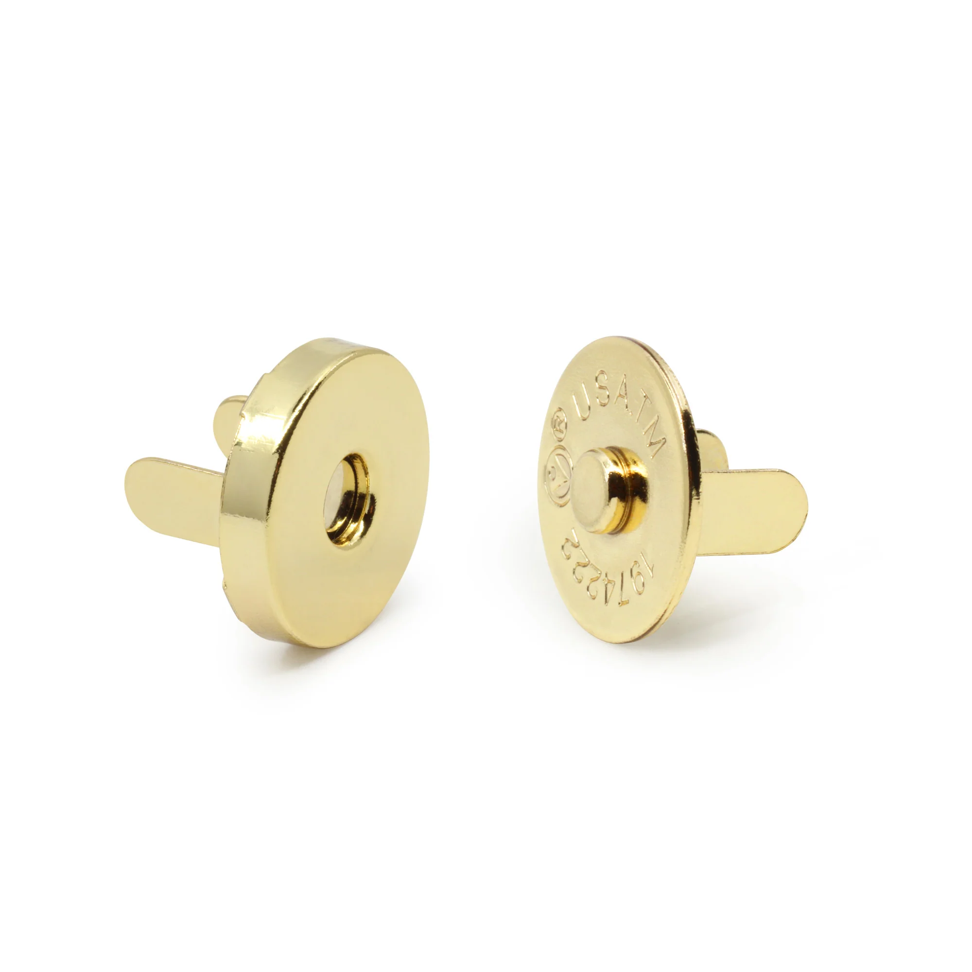 1/2" Magnetic Snap, 1 Set, Gold - Image 2