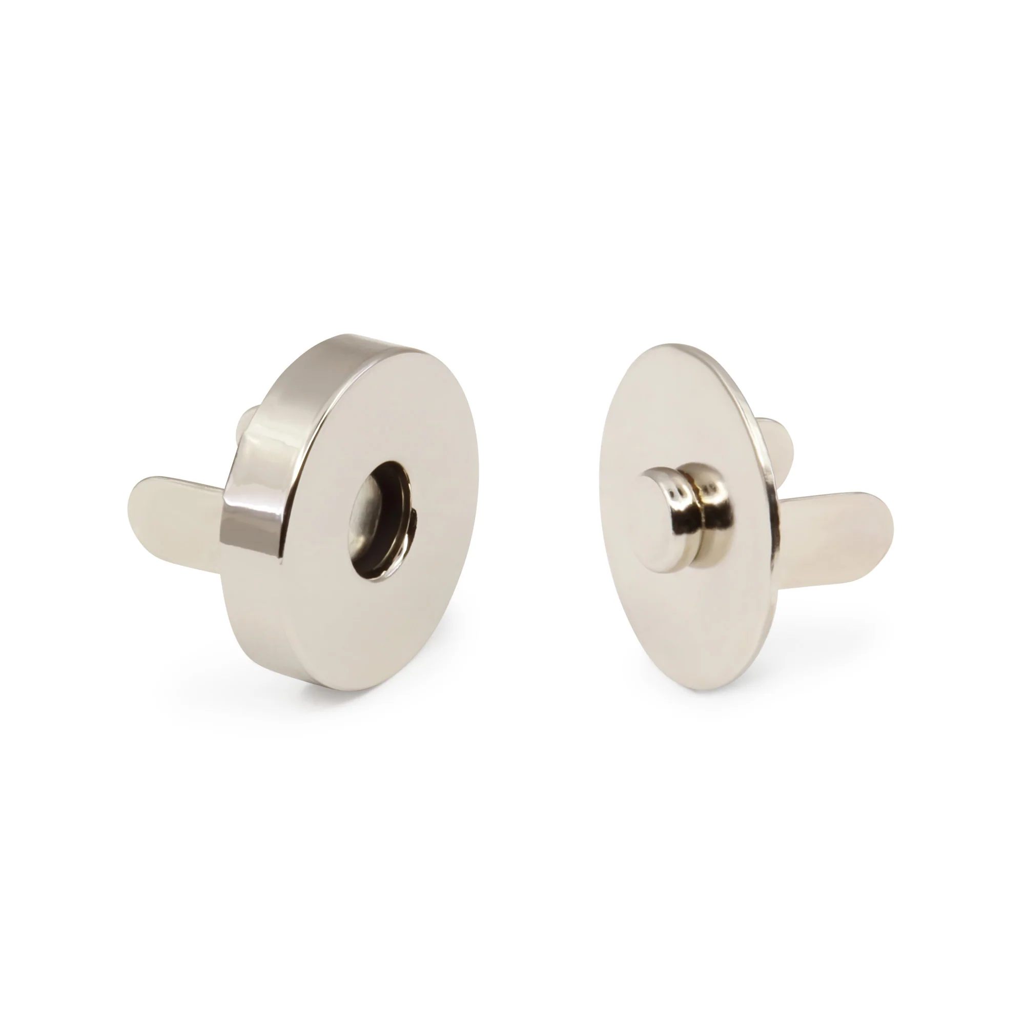 3/4" Magnetic Snap, 1 Set, Nickel - Image 2