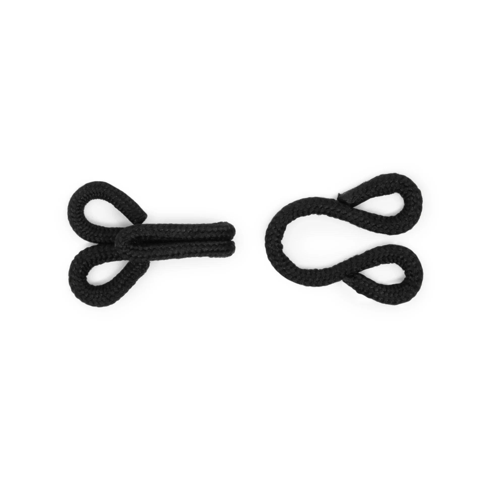 Covered Hooks & Eyes, 2 pc, Black - Image 3
