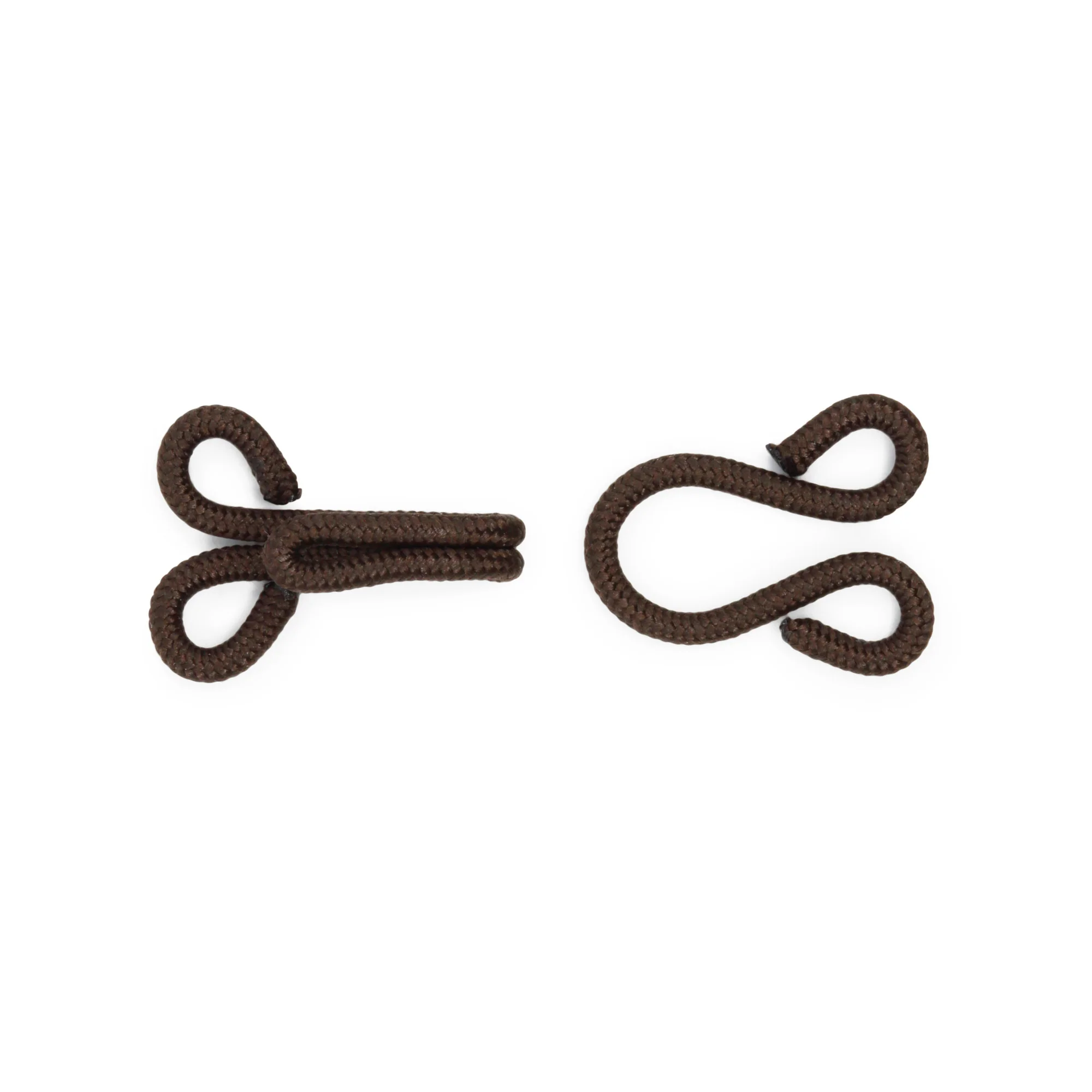 Covered Hooks & Eyes, 2 pc, Brown - Image 3