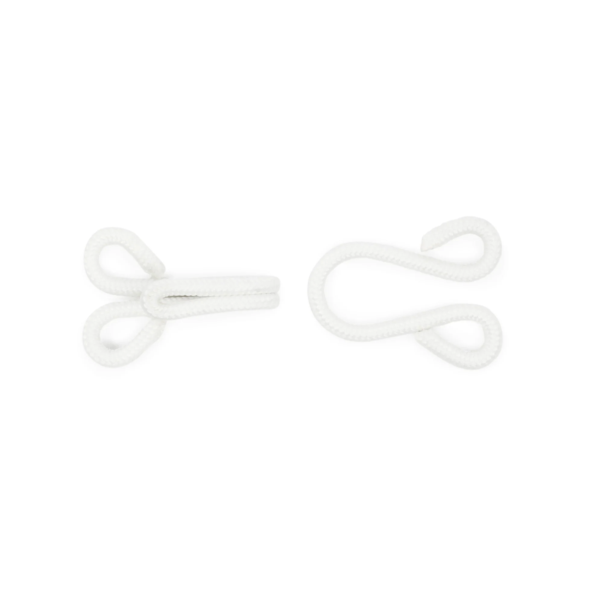 Covered Hooks & Eyes, 2 pc, White - Image 3