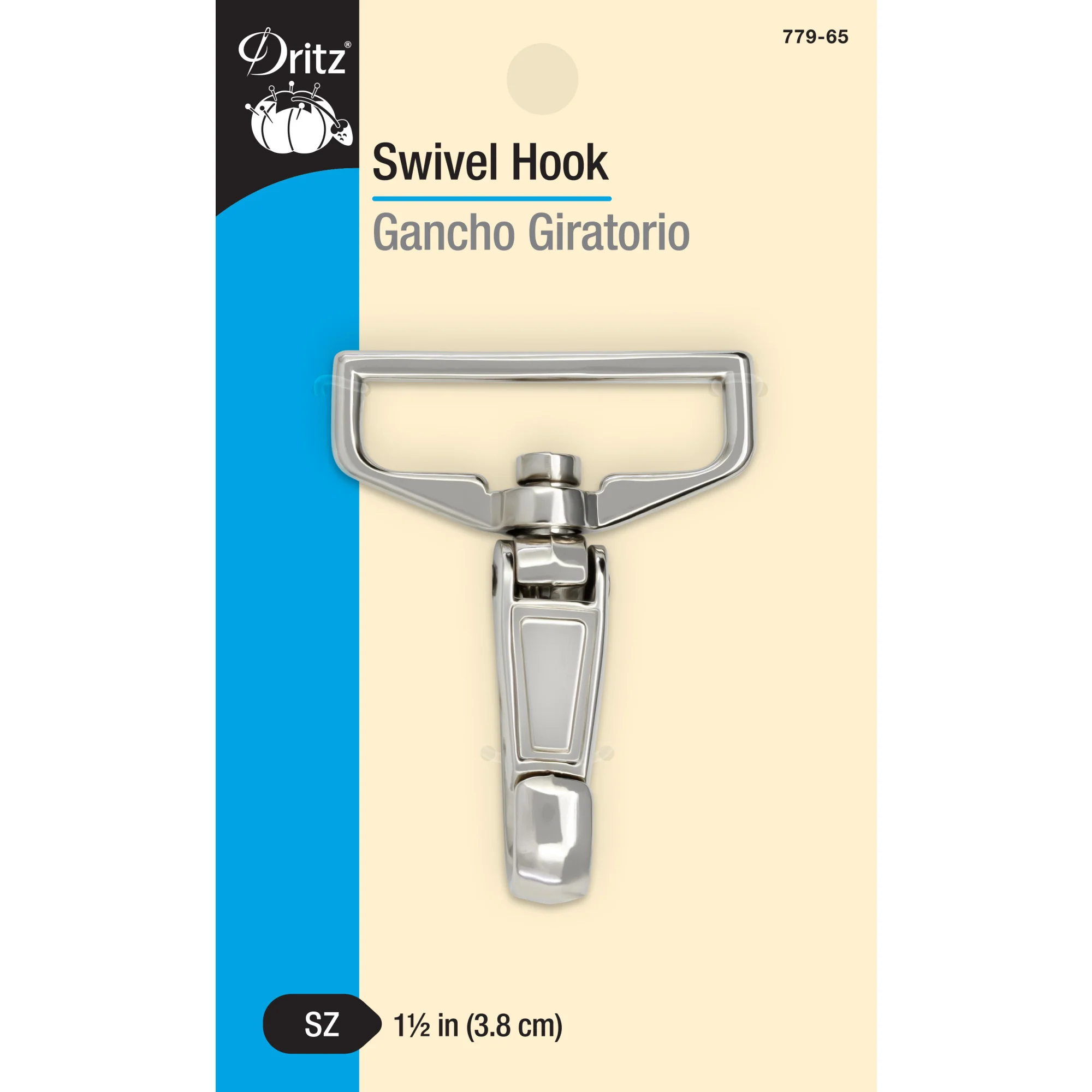 1-1/2" Swivel Hook, Silver