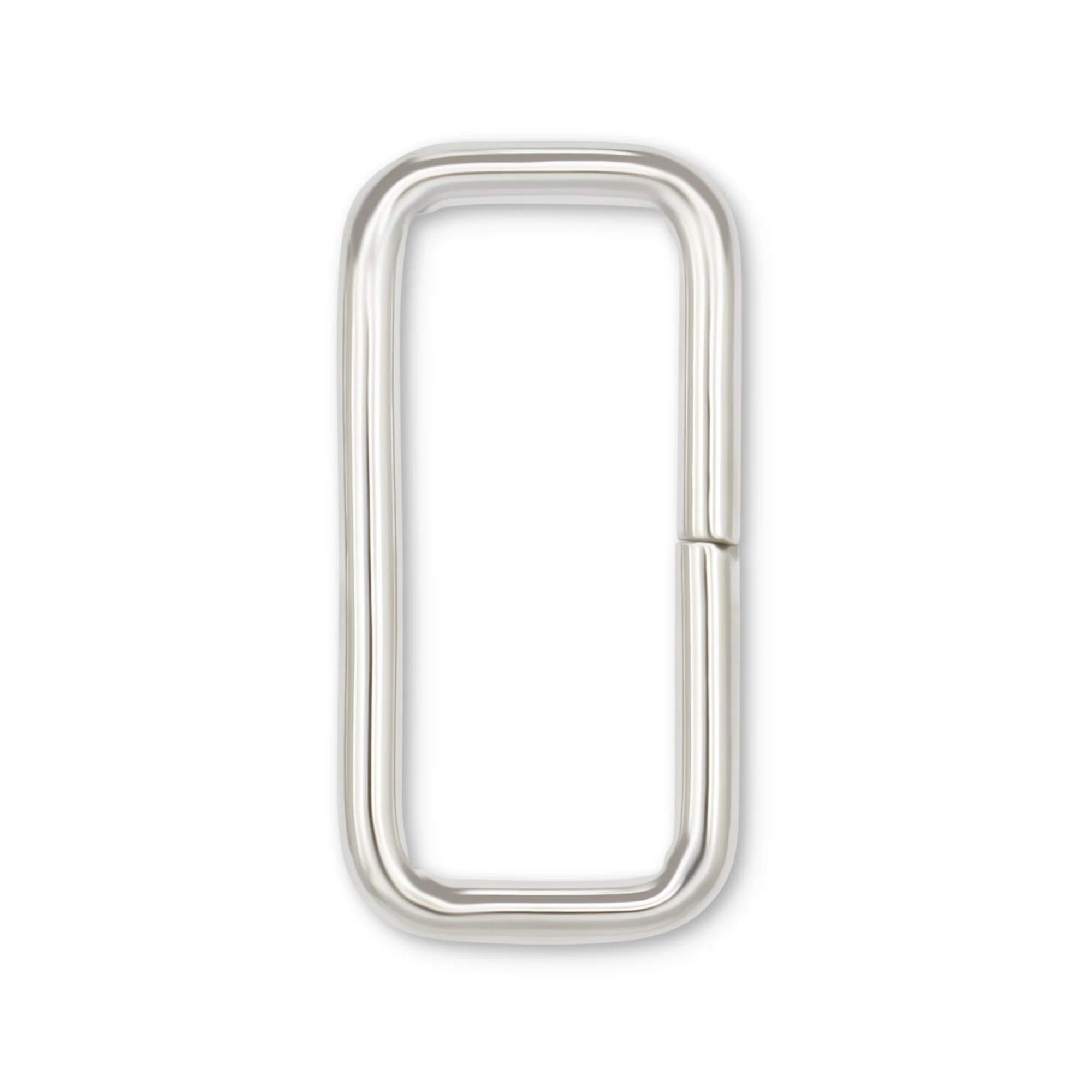 1-1/2" Rectangle Rings, Silver, 2 pc - Image 3