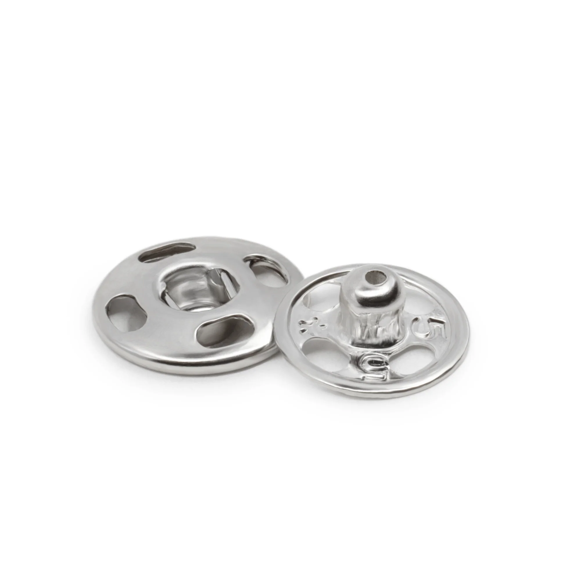 Sew-On Snaps, 8 Sets, Size 1, Nickel - Image 2