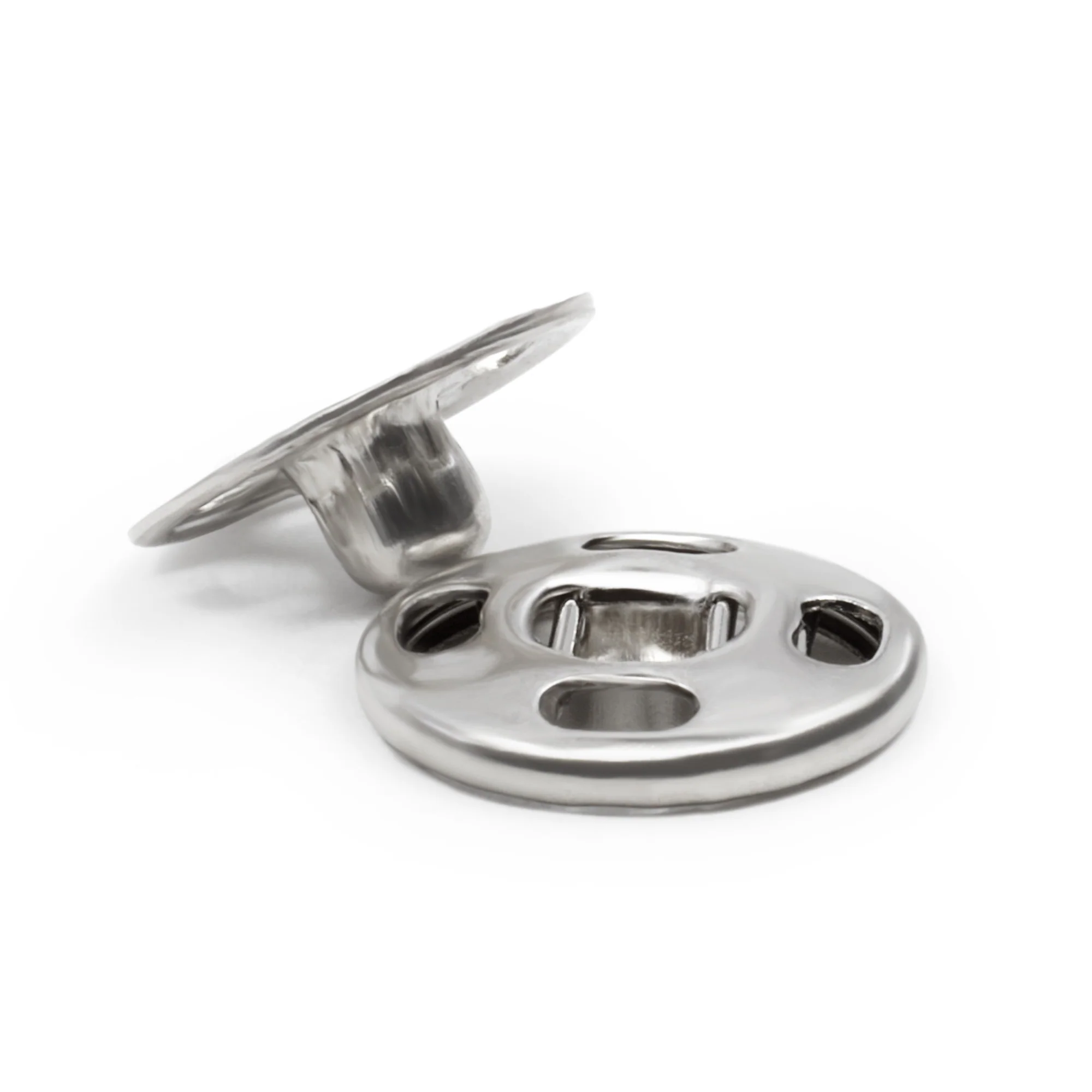 Sew-On Snaps, 10 Sets, Size 1/0, Nickel - Image 3