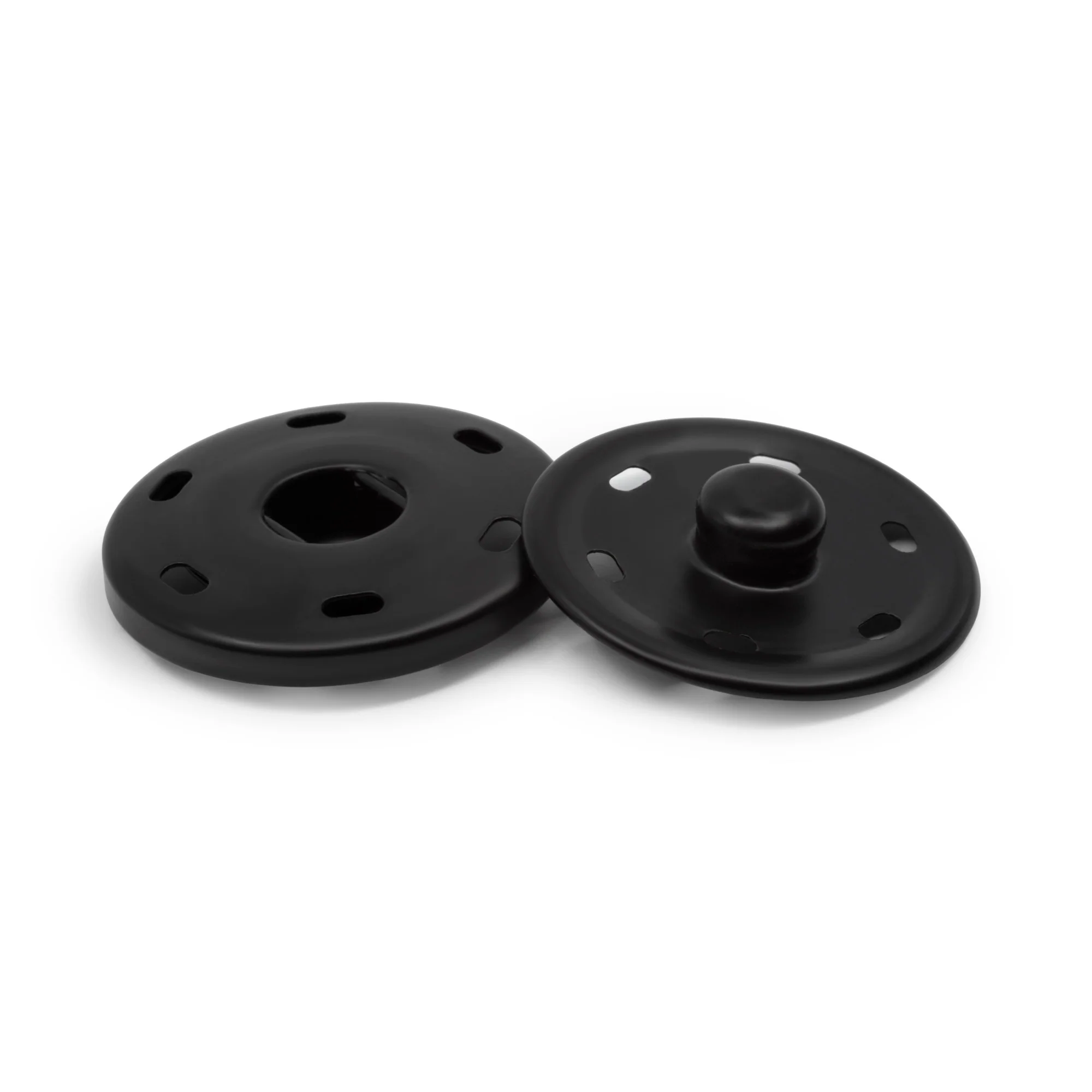 30mm Large Sew-On Snaps, 2 Sets, Black - Image 2