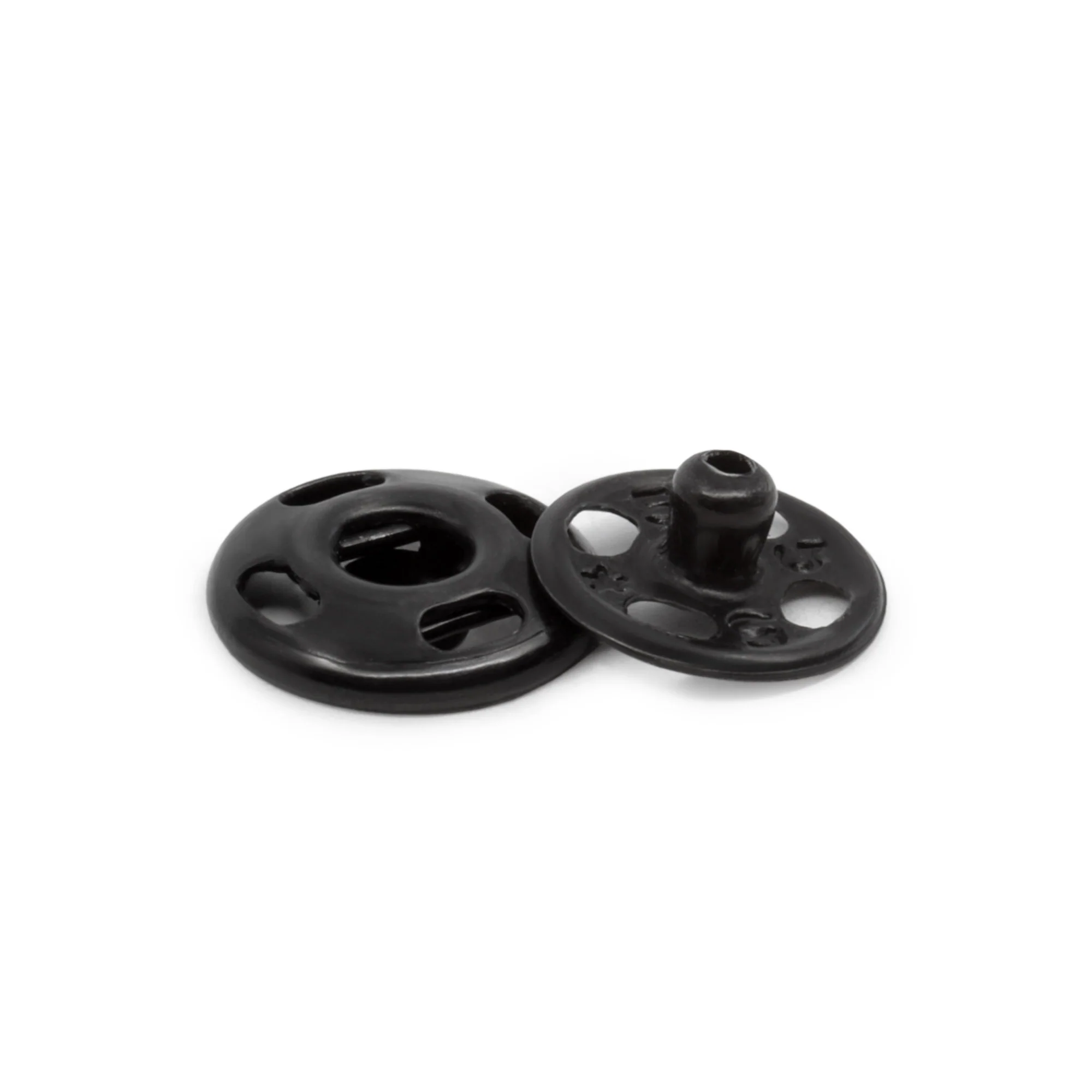 Sew-On Snaps, 10 Sets, Size 2/0, Black - Image 2