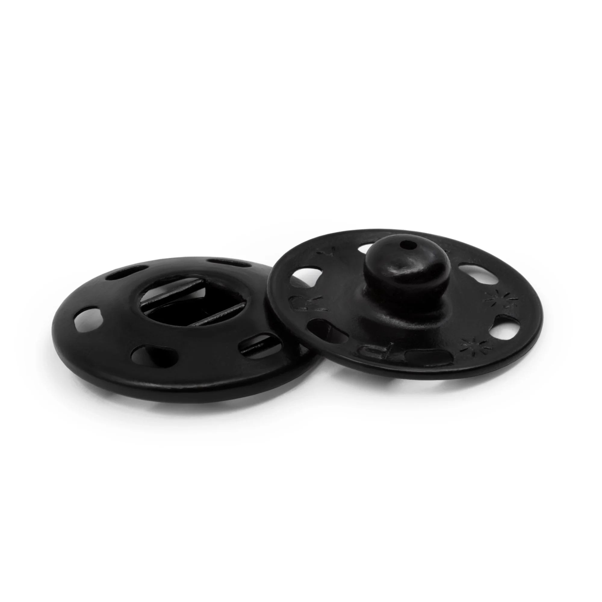 Sew-On Snaps, 4 Sets, Size 10, Black - Image 2